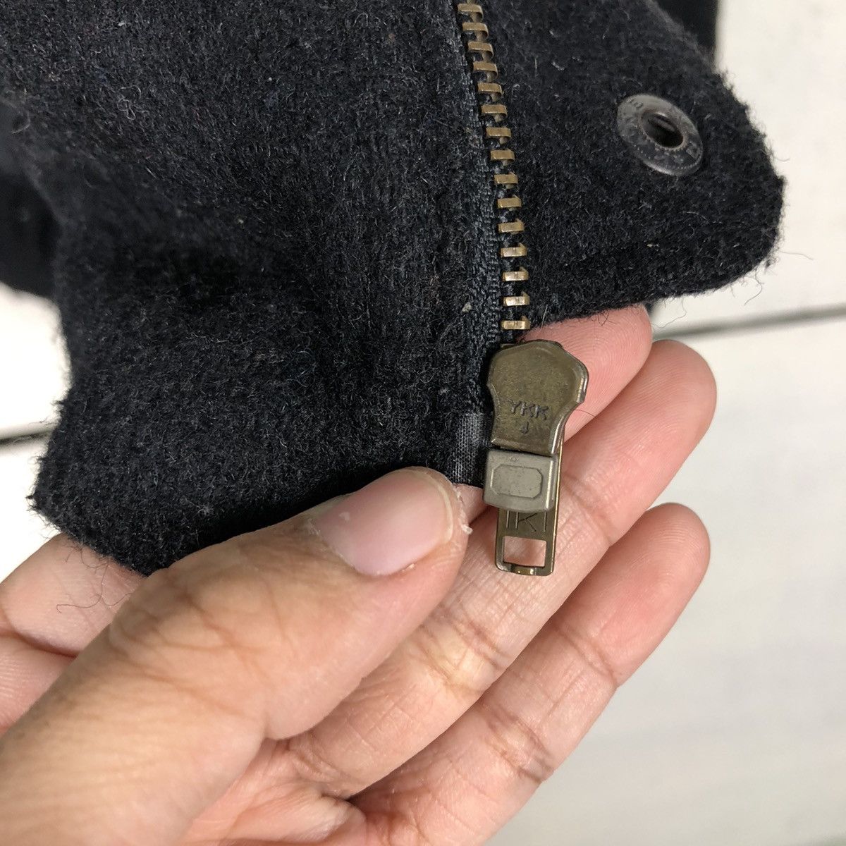 Japanese Brand Rich Black Vintage Wool Bomber Jacket Unbrandd Issey Miyake Size US L / EU 52-54 / 3 - 18 Thumbnail