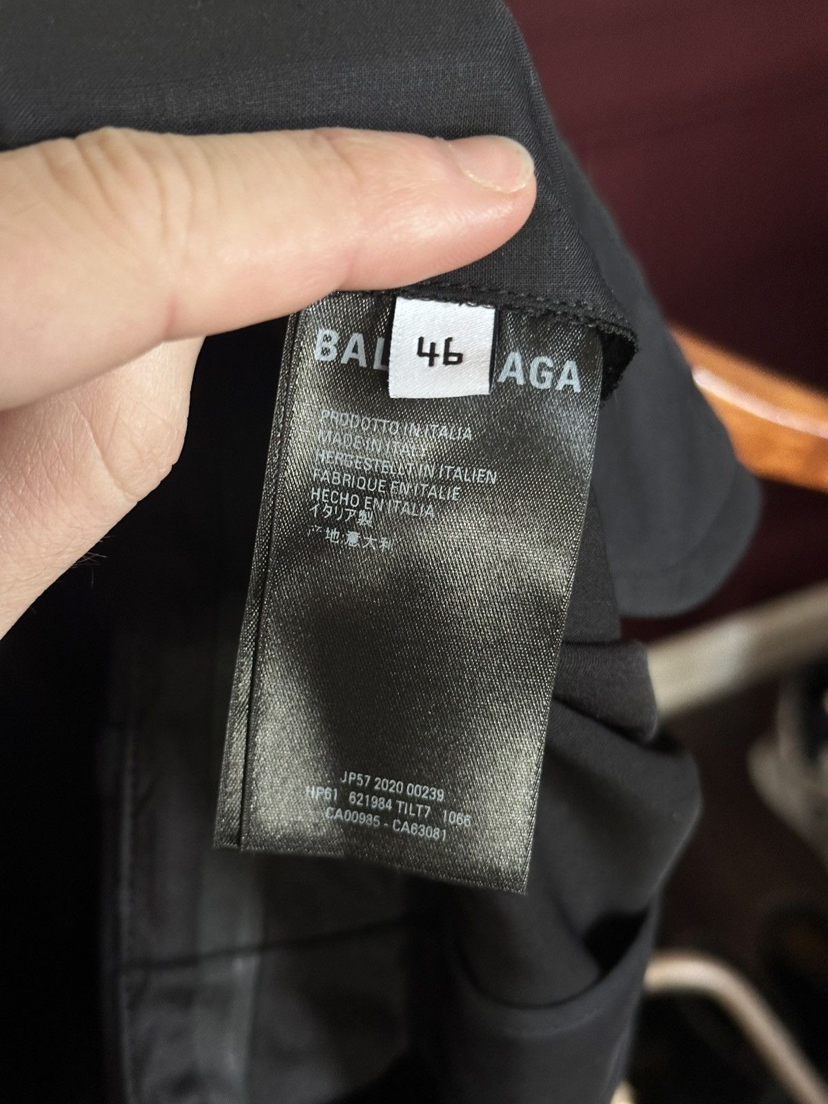 Balenciaga Black 2pc baggy logo pinstripe 2020 suit new with tags Italy Size 36R - 12 Thumbnail