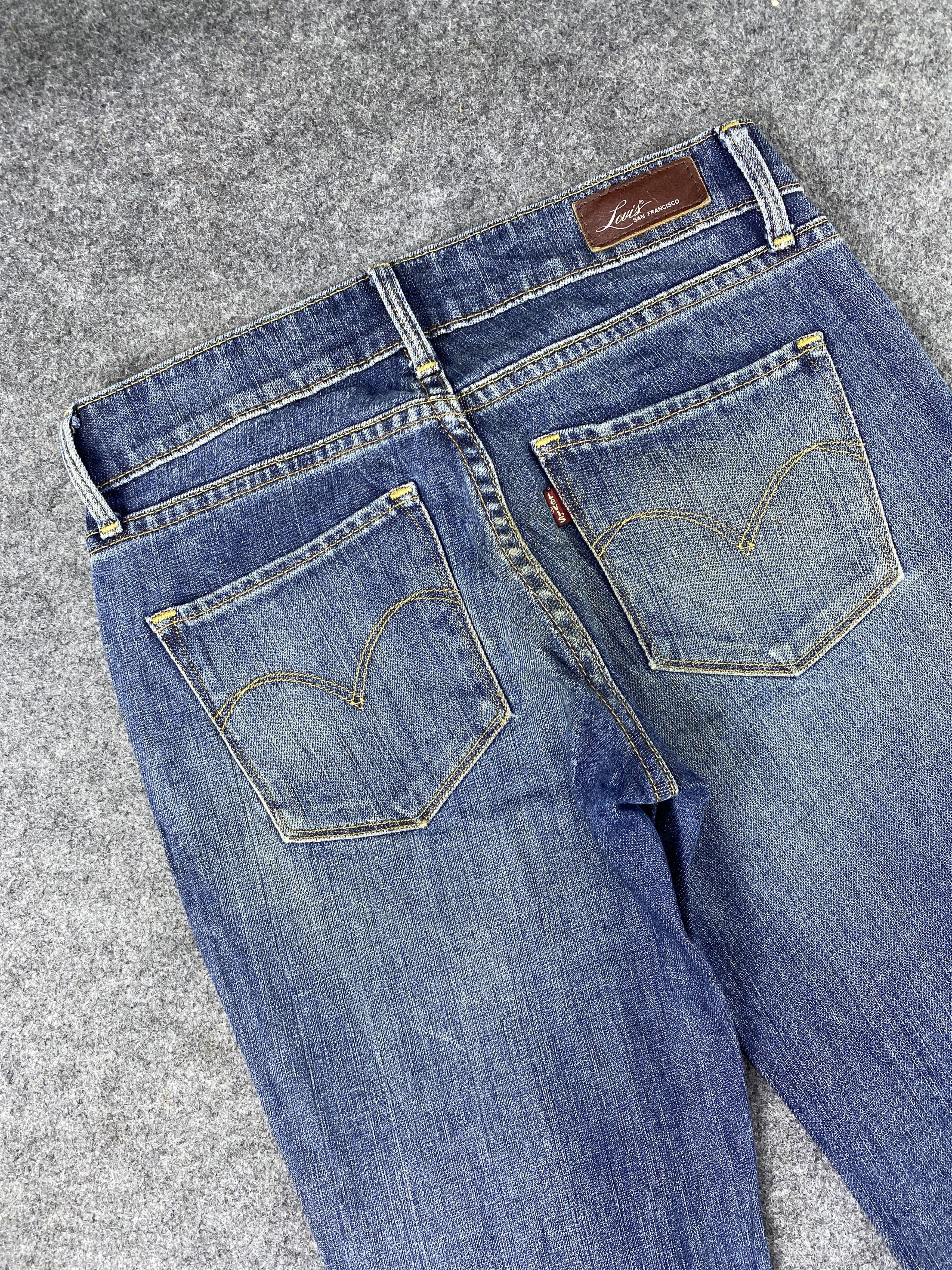Jean Levi's Straight Leg Blue Wash Jeans - J1107 Size 27" / US 4 / IT 40 - 6 Thumbnail