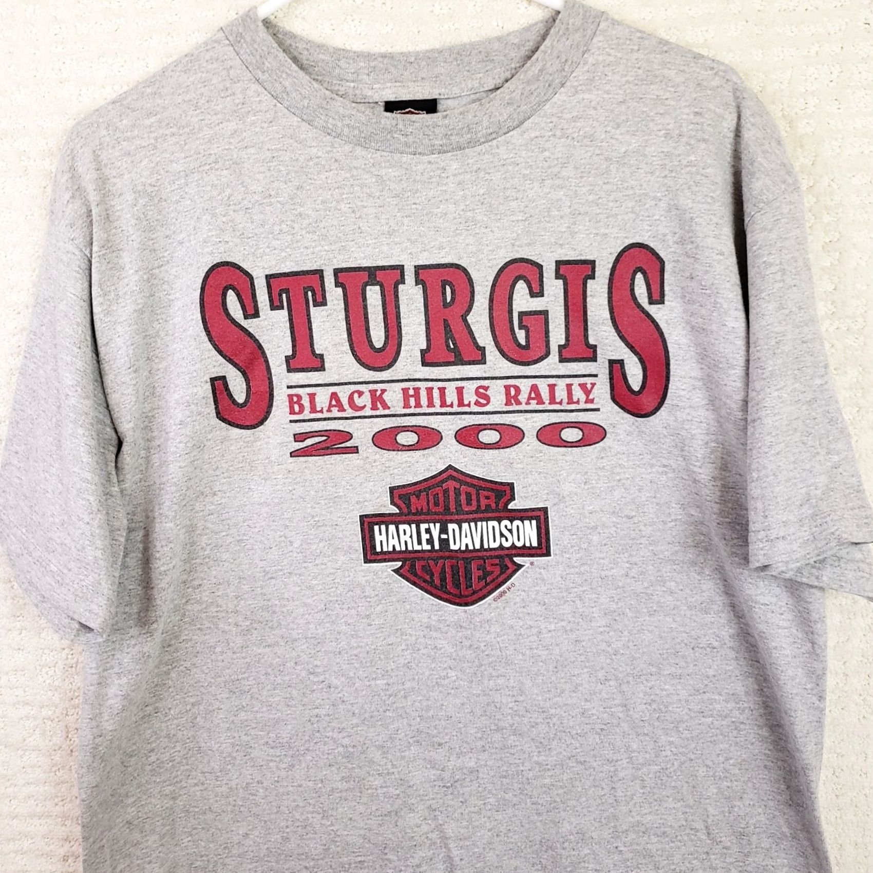 Harley Davidson VINTAGE Harley-Davidson T-Shirt Motorcycle Adult L Gray 2000 Sturgis Black Hills Rally Mens Size US L / EU 52-54 / 3 - 2 Thumbnail