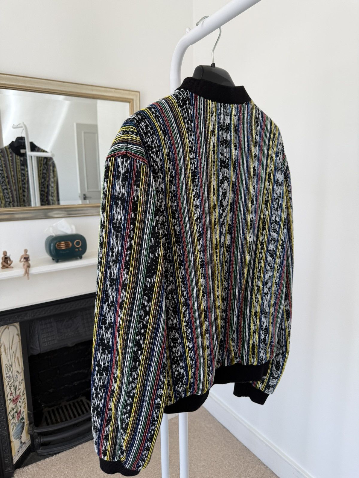 Saint Laurent Paris SS18 Runway Saint Laurent Beaded Ikat Bomber $12K Size US M / EU 48-50 / 2 - 6 Thumbnail