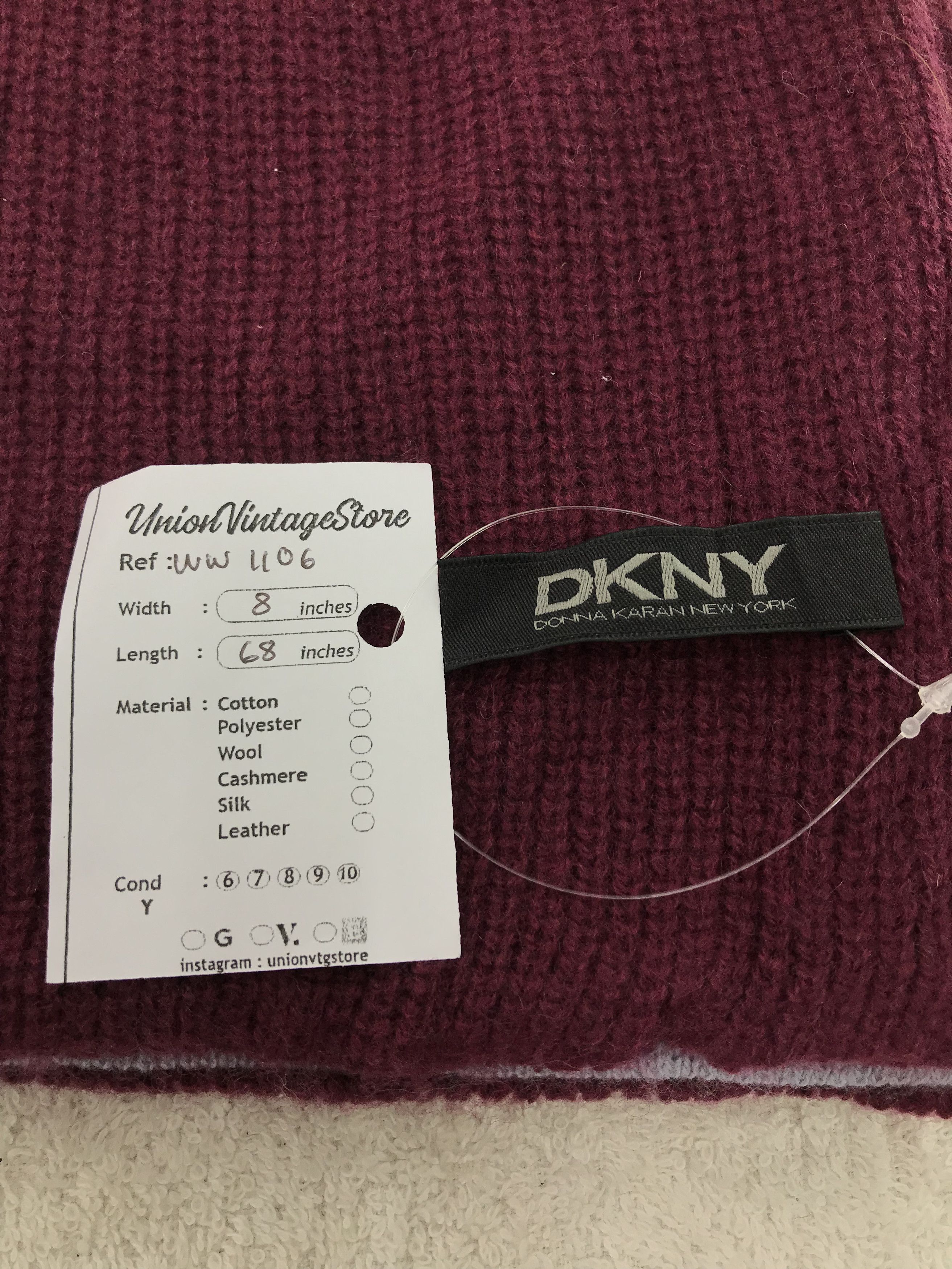 DKNY × Vintage DKNY Scarf / Muffler / Neckwear - WW1106 Size ONE SIZE - 4 Thumbnail