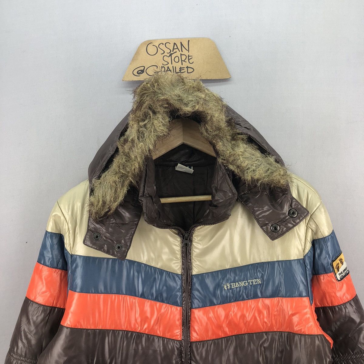 Hang Ten Vintage 2000s Hang Ten Surf Faux Fur Puffer Jacket Size US M / EU 48-50 / 2 - 4 Thumbnail