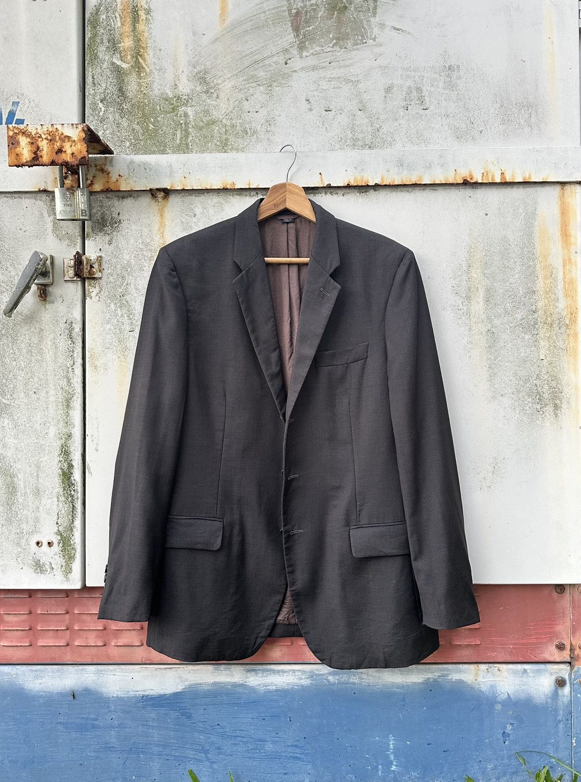 Helmut Lang 👹Vintage THRASHED Helmet Lung Wool Blazer Jacket Size US M / EU 48-50 / 2 - 2 Thumbnail