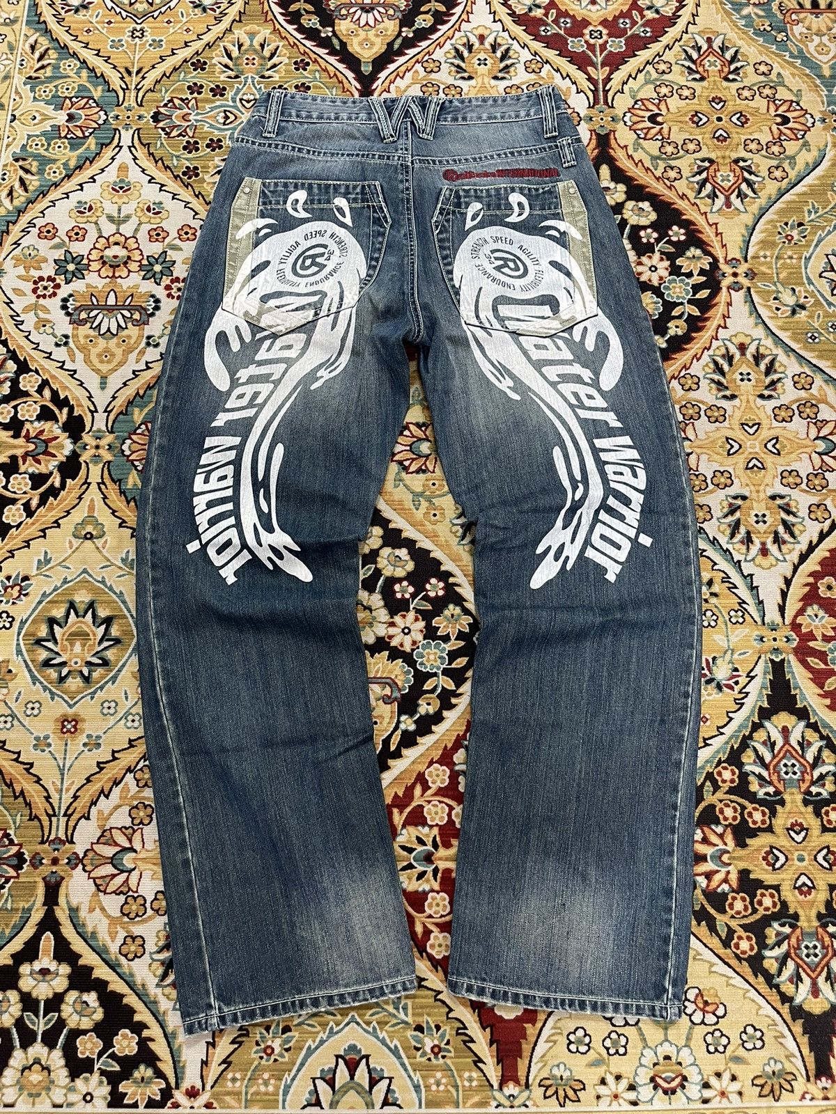 Vintage Vintage Real B Voice Poem Distressed Denim Jeans Size US 30 / EU 46 - 1 Thumbnail