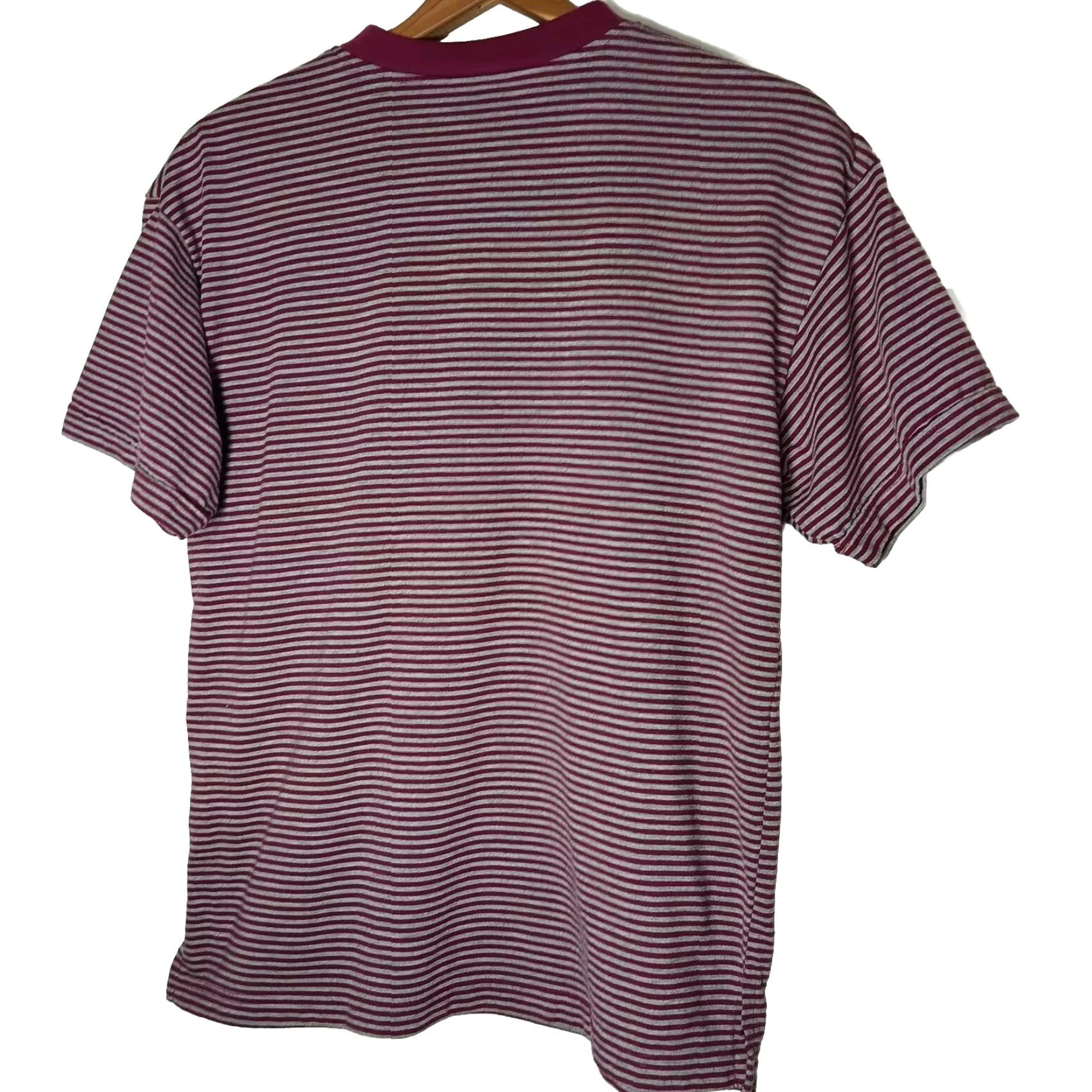 Vintage VINTAGE Bold Spirit Shirt Womens S Pink Gray Crew Neck Short Sleeve Button Knit 1990s Grunge Basic Crest Casual Size S / US 4 / IT 40 - 2 Thumbnail