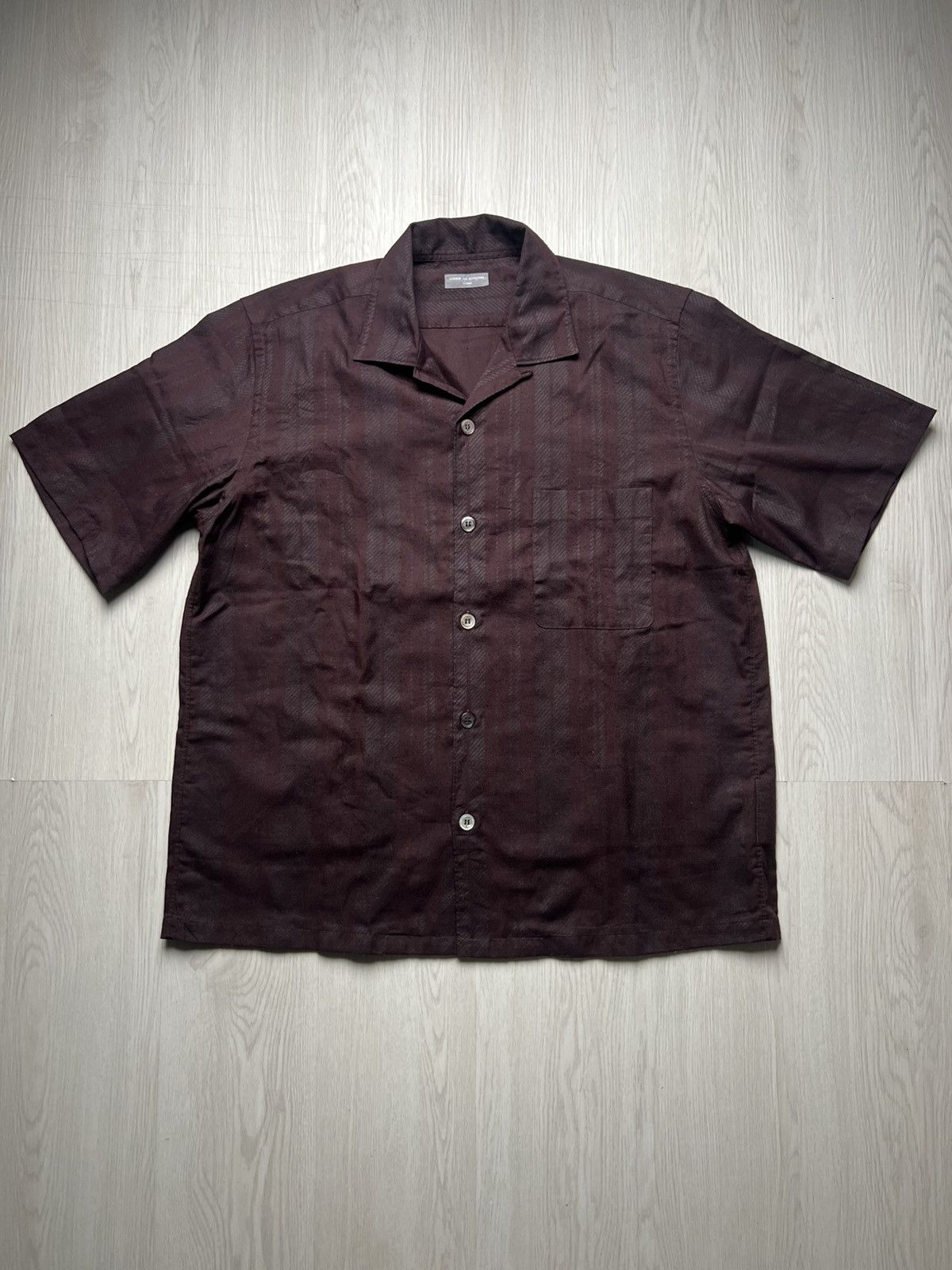 Comme des Garcons Homme Ss2001 Comme des Garcons Homme Striped Open Collar Shirt Size US L / EU 52-54 / 3 - 1 Thumbnail