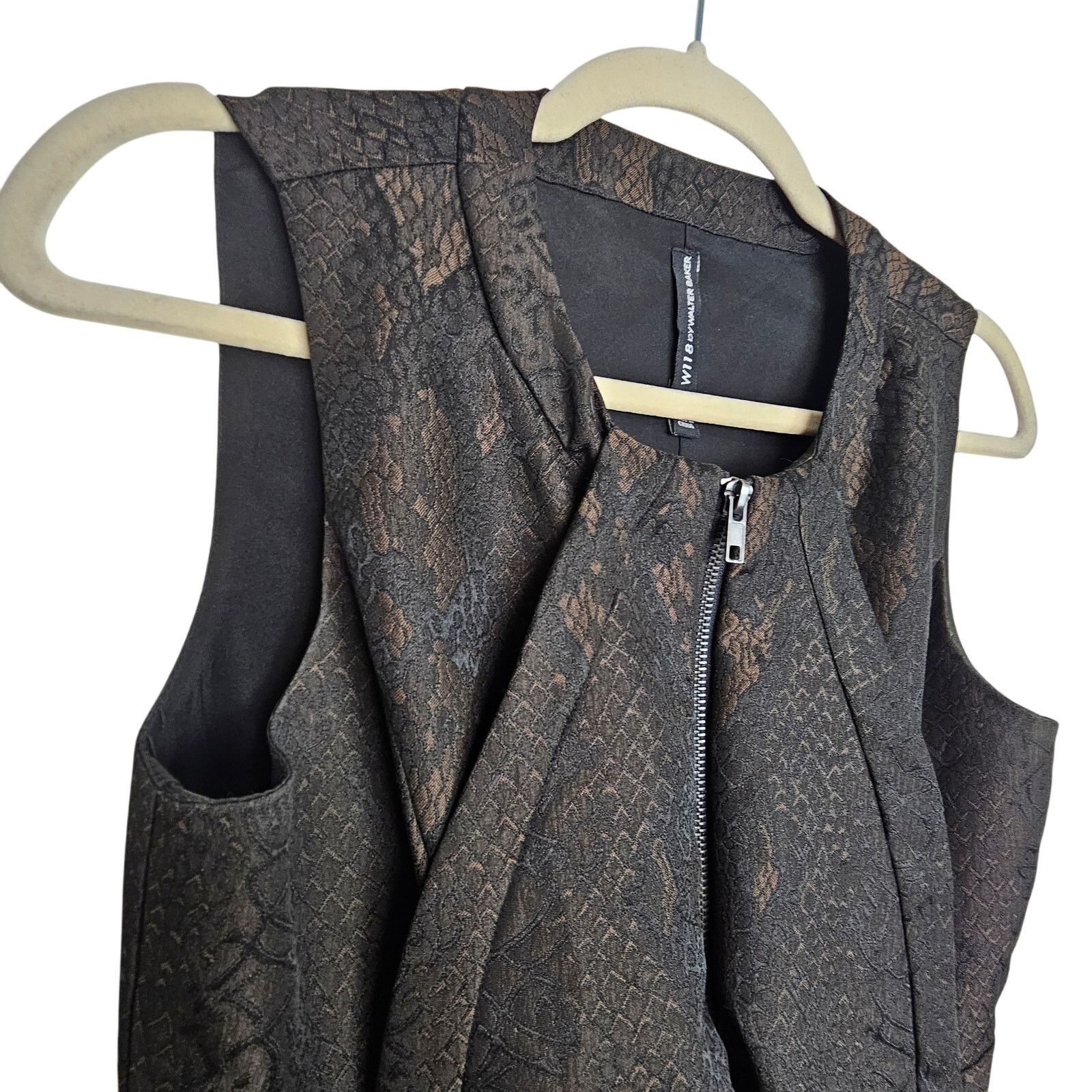 Barker W118 Walter Baker Ruffle Full Zip Vest Whimsigoth Steampunk Size S / US 4 / IT 40 - 5 Thumbnail