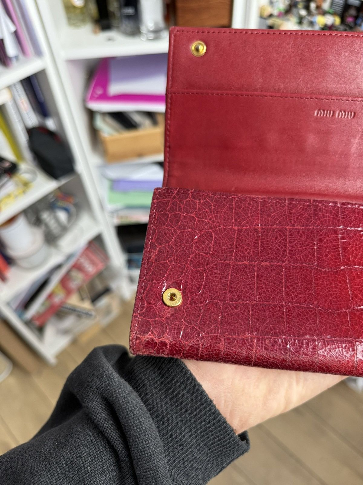Designer × Miu Miu Vintage y2k Miu Miu leather wallet designer archive luxury Size ONE SIZE - 4 Thumbnail
