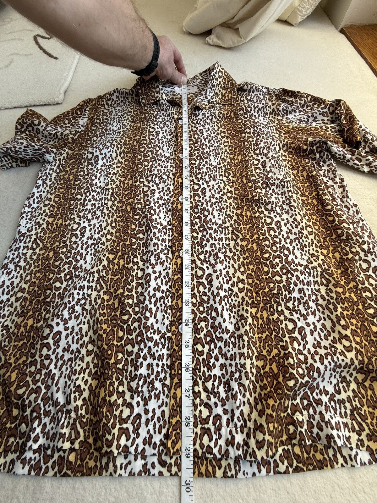 Celine $1.2k 🤑 SS23 Celine leopard Hawaiian shirt Hedi 40 38 ss Size US M / EU 48-50 / 2 - 8 Thumbnail