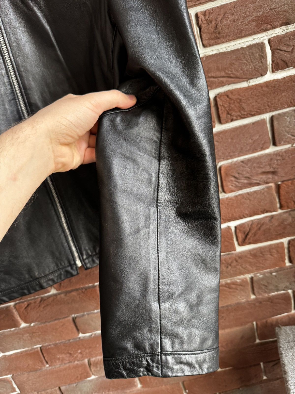 Leather Vintage Genuine Real Leather Jacket High Quality Rock Punk Size US L / EU 52-54 / 3 - 7 Thumbnail