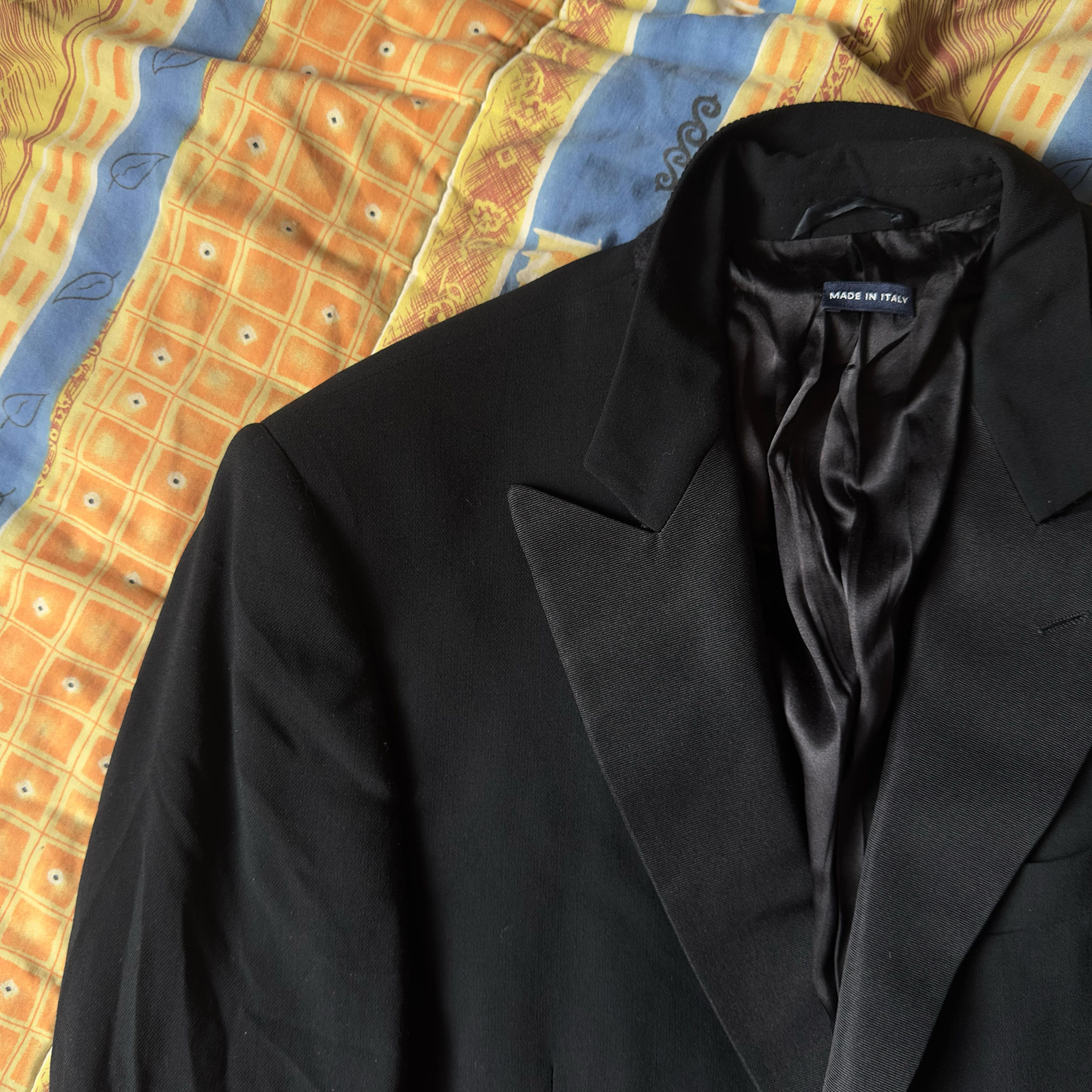 Giorgio Armani Giorgio Armani Classico Black Blazer Silk Wool Jacket Size 48R - 7 Thumbnail