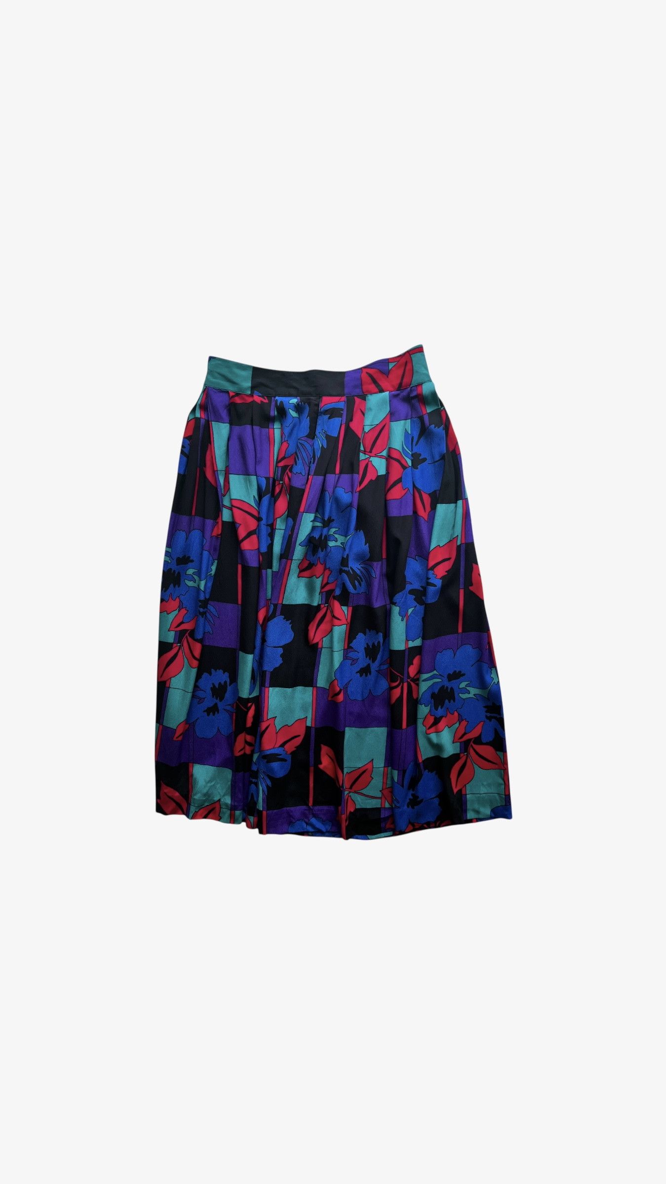 Dior Vintage 80s Women's Christian Dior Abstract Floral Skirt Size 28" / US 6 / IT 42 - 1 Thumbnail