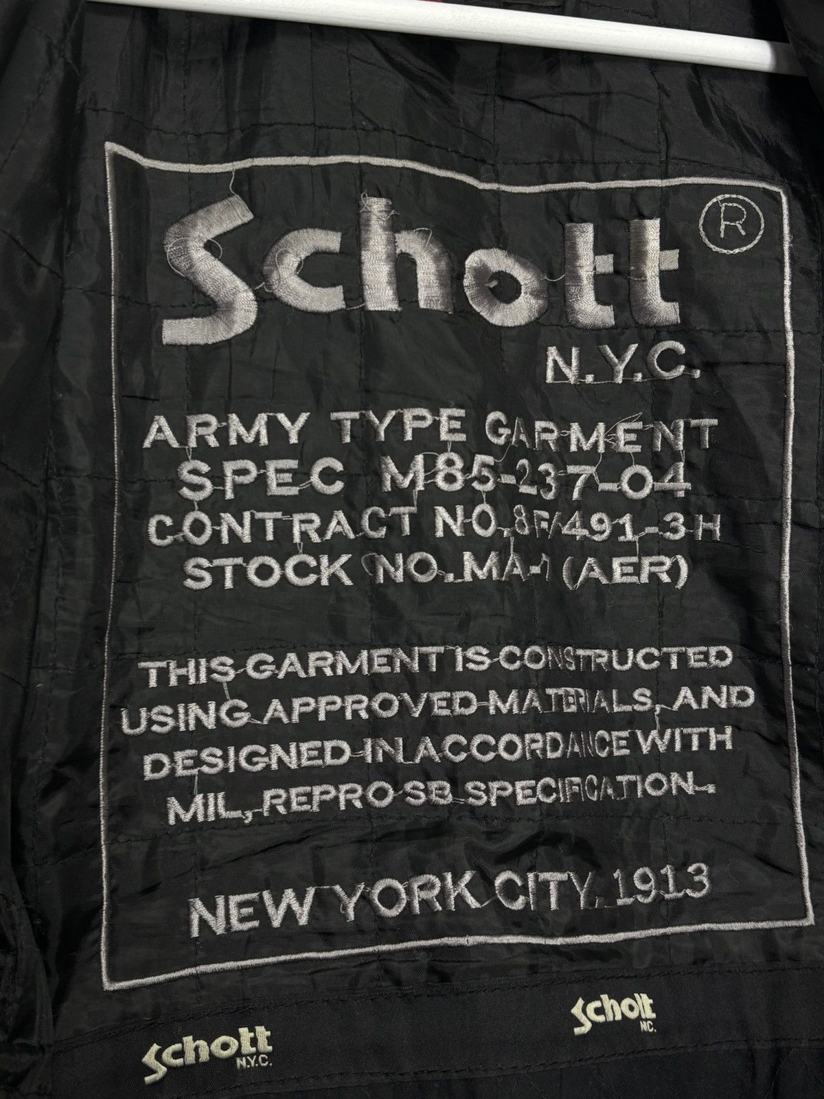 Schott Schott USA Army Type Garment Aviator Leather Jacket Size US S / EU 44-46 / 1 - 18 Thumbnail