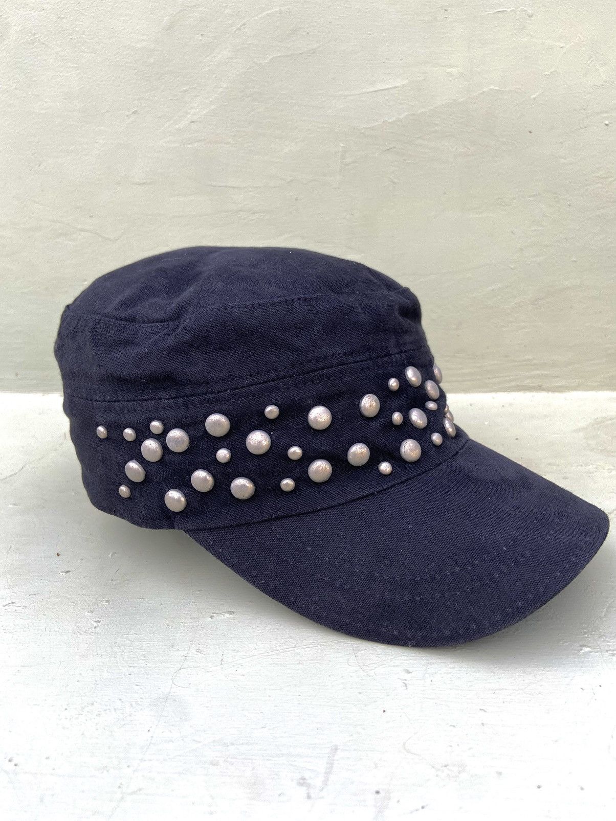 If Six Was Nine × Japanese Brand × Le Grande Bleu (L.G.B.) 2000s punk studded pearl ifsixwasnine patrol hat Size ONE SIZE - 4 Thumbnail