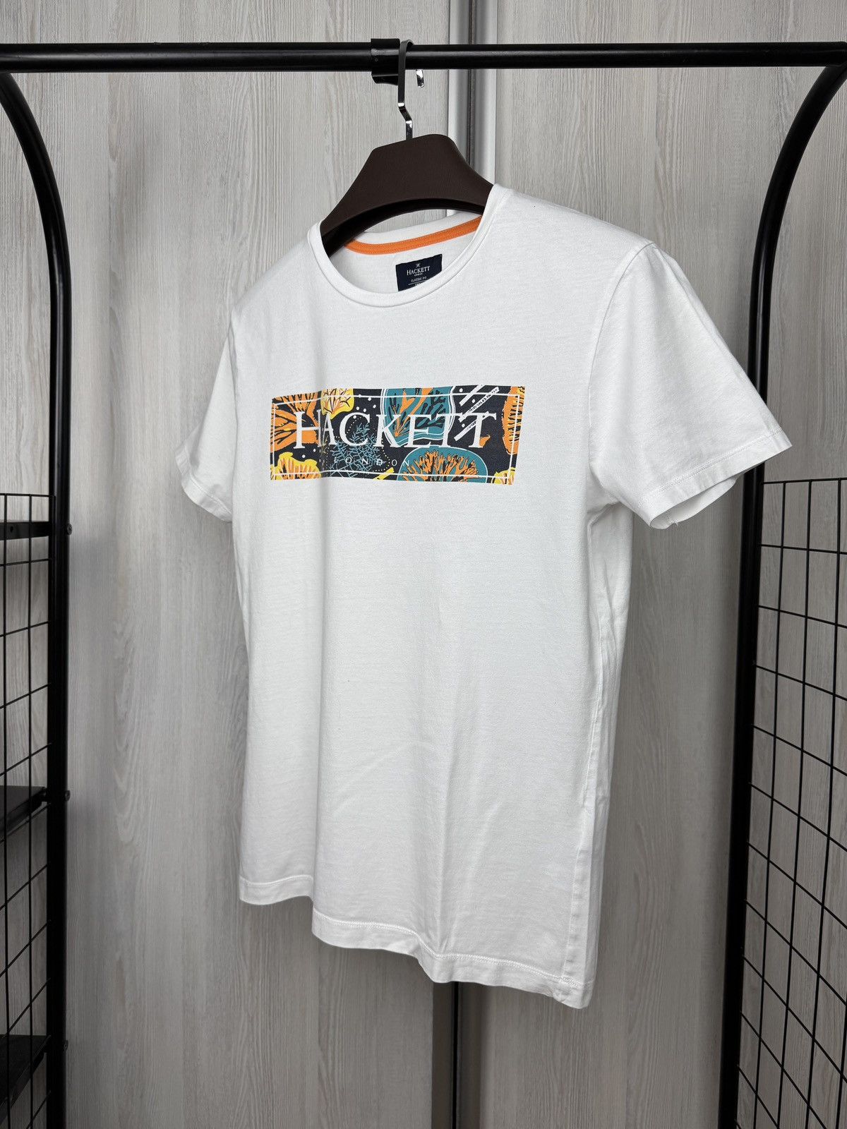 Hackett Hackett London Men’s Seaweed Print Tee T-Shirt White Size S Size US S / EU 44-46 / 1 - 5 Thumbnail