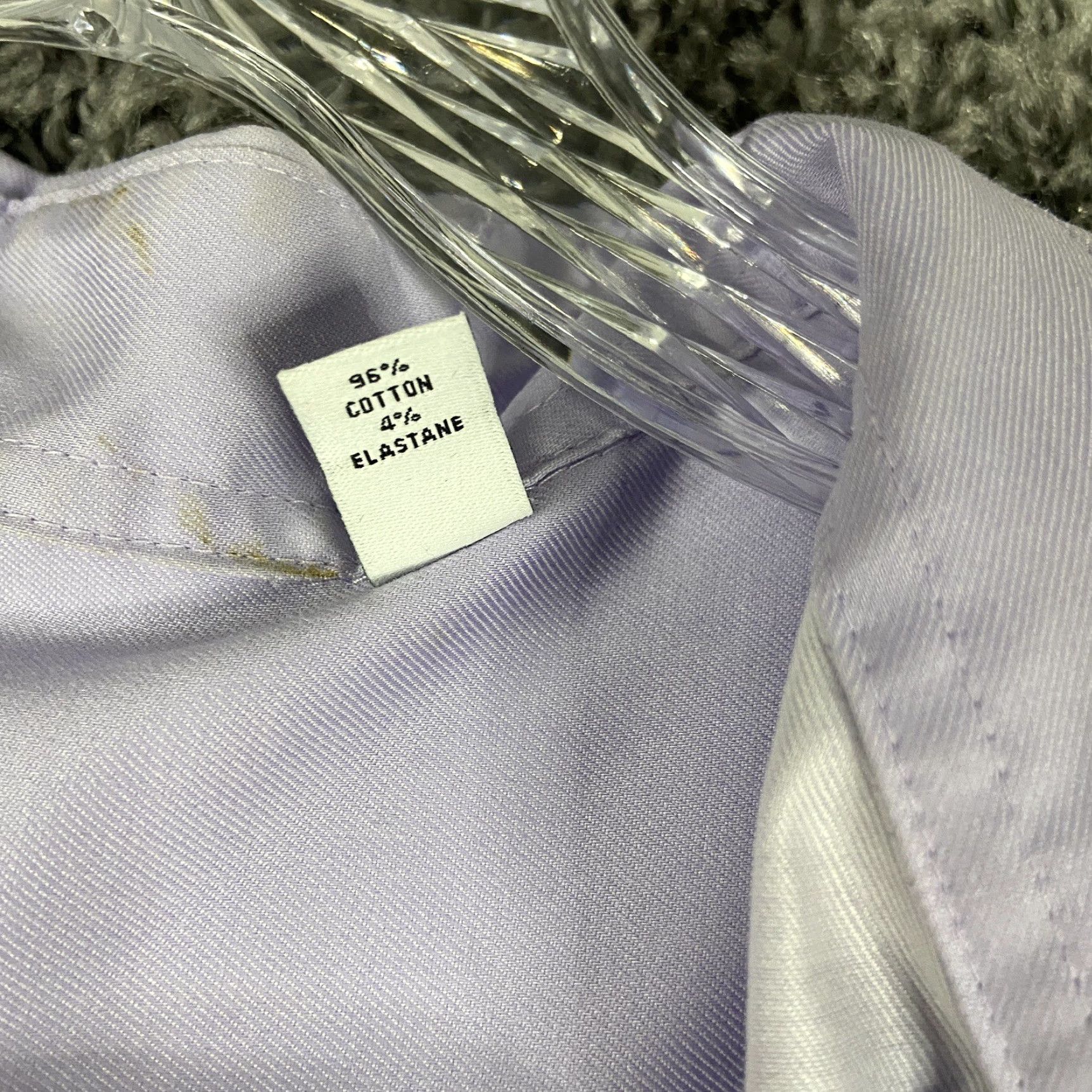 Calvin Klein Calvin Klein Dress Shirt Long Sleeve Men 18.5 34/35 Purple Mens Size 48R - 7 Thumbnail