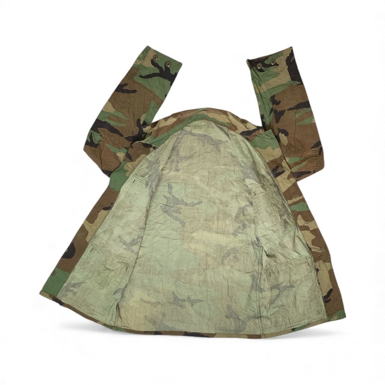 Other Vintage US Army BDU Woodland Camouflage Combat Uniform Shirt Size US S / EU 44-46 / 1 - 3 Thumbnail