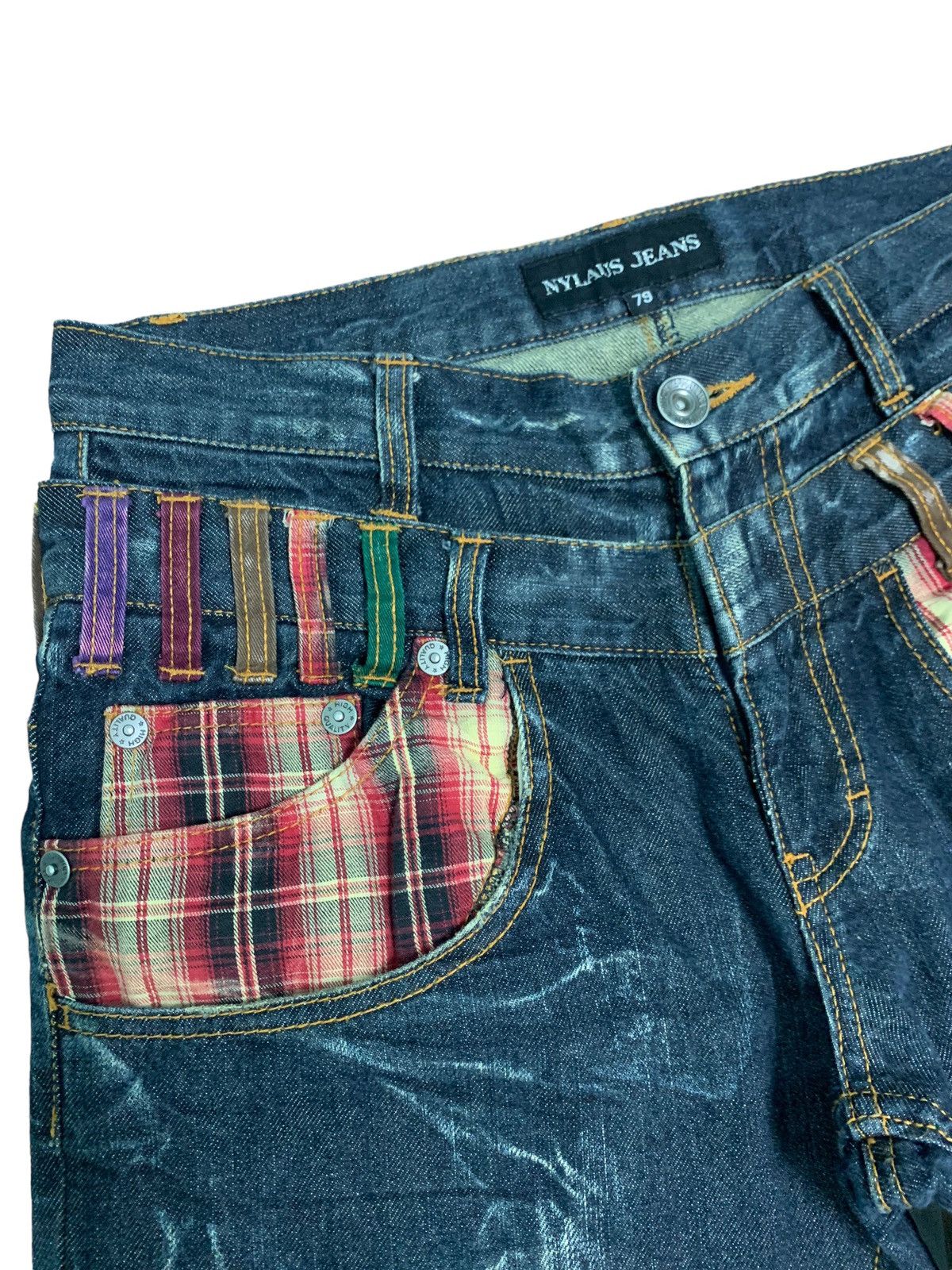 Japanese Brand 🔥Rare Double Waist Japanese Brand Nylaus Jeans Asid Wash Size US 30 / EU 46 - 9 Thumbnail
