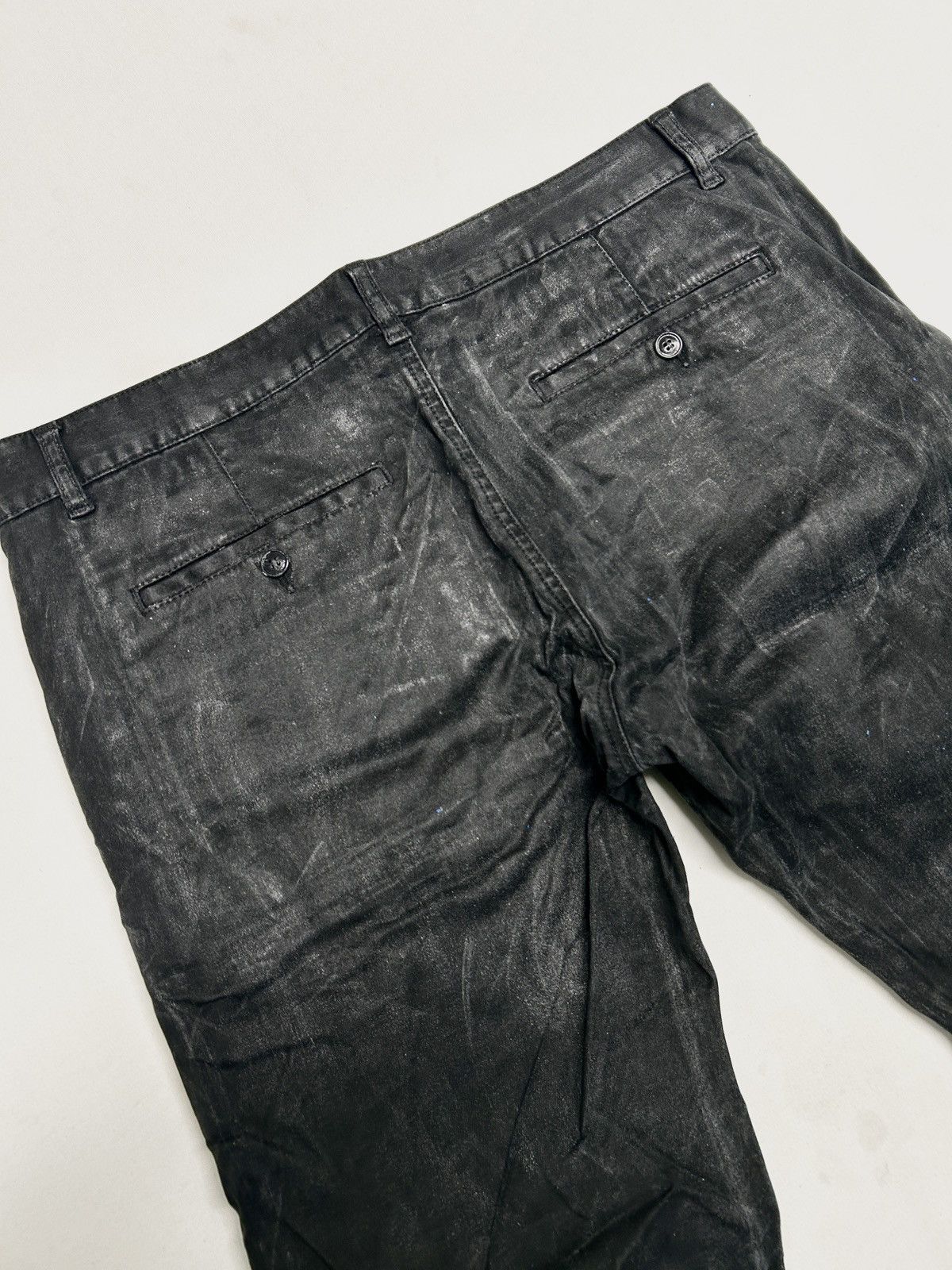 Saint Laurent Paris SS2017 Distressed Waxed Denim Pants Size US 32 / EU 48 - 4 Thumbnail