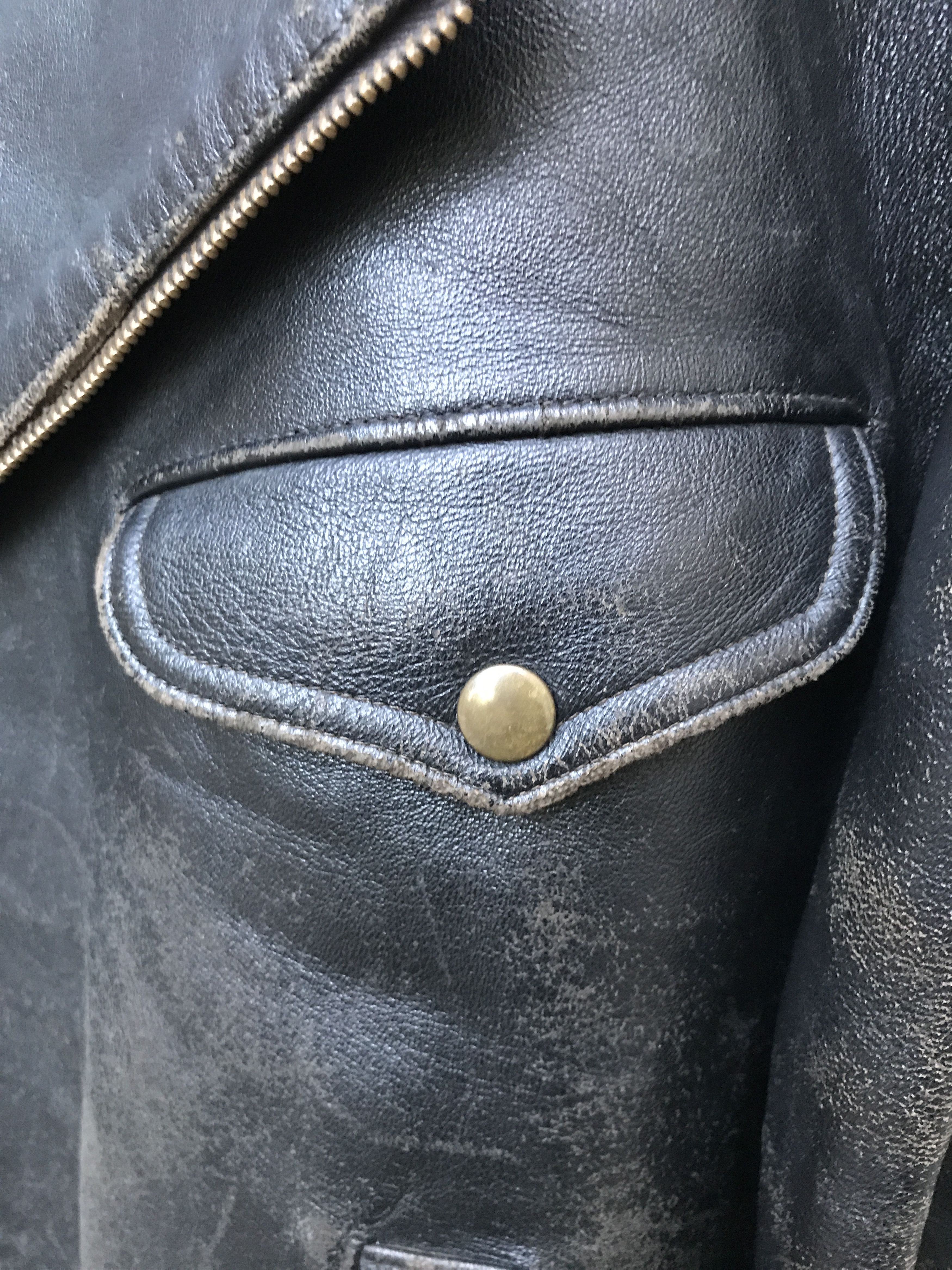 Vintage Rare Vintage 60s French Motorcycle Leather Biker Jacket Size US XL / EU 56 / 4 - 12 Thumbnail