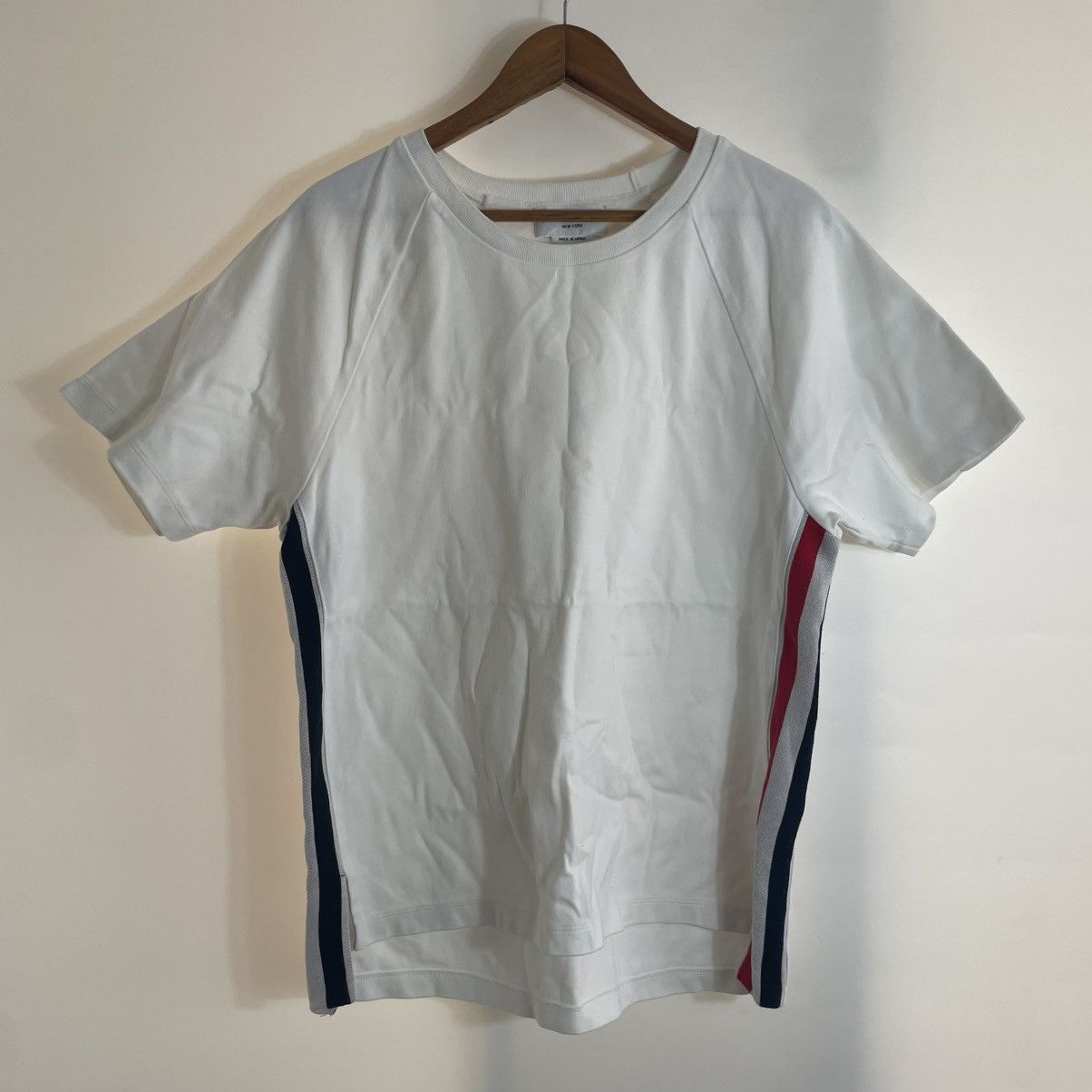 Thom Browne Thom Browne SS21 Tri-Color Grosgrain tape white-tee Size US M / EU 48-50 / 2 - 1 Thumbnail