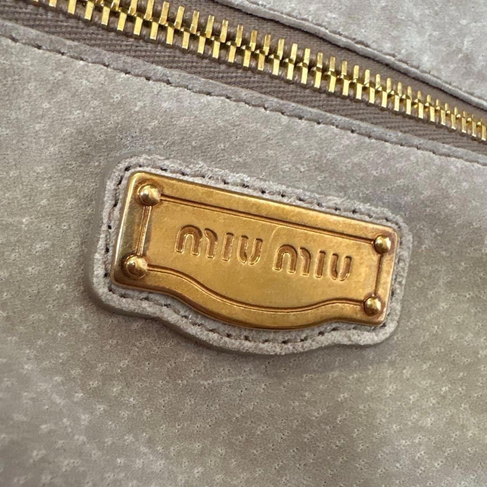 Miu Miu Miu Miu - Two-tone Leather Handbag with Gold-tone Hardware Size ONE SIZE - 8 Thumbnail