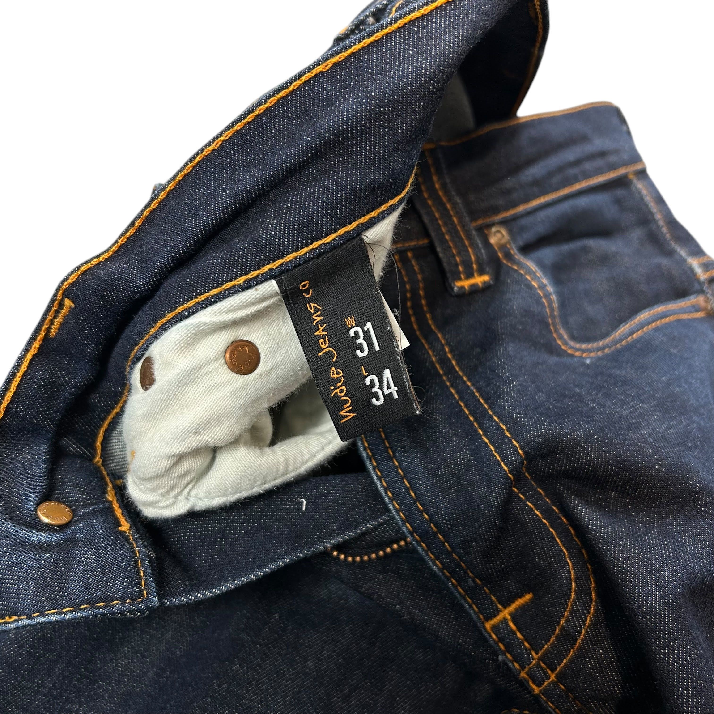 Nudie Jeans Nudie Jeans Tape Ted Org 16 Dips Dry Blue Denim Jeans W31L34 Size US 31 - 8 Thumbnail