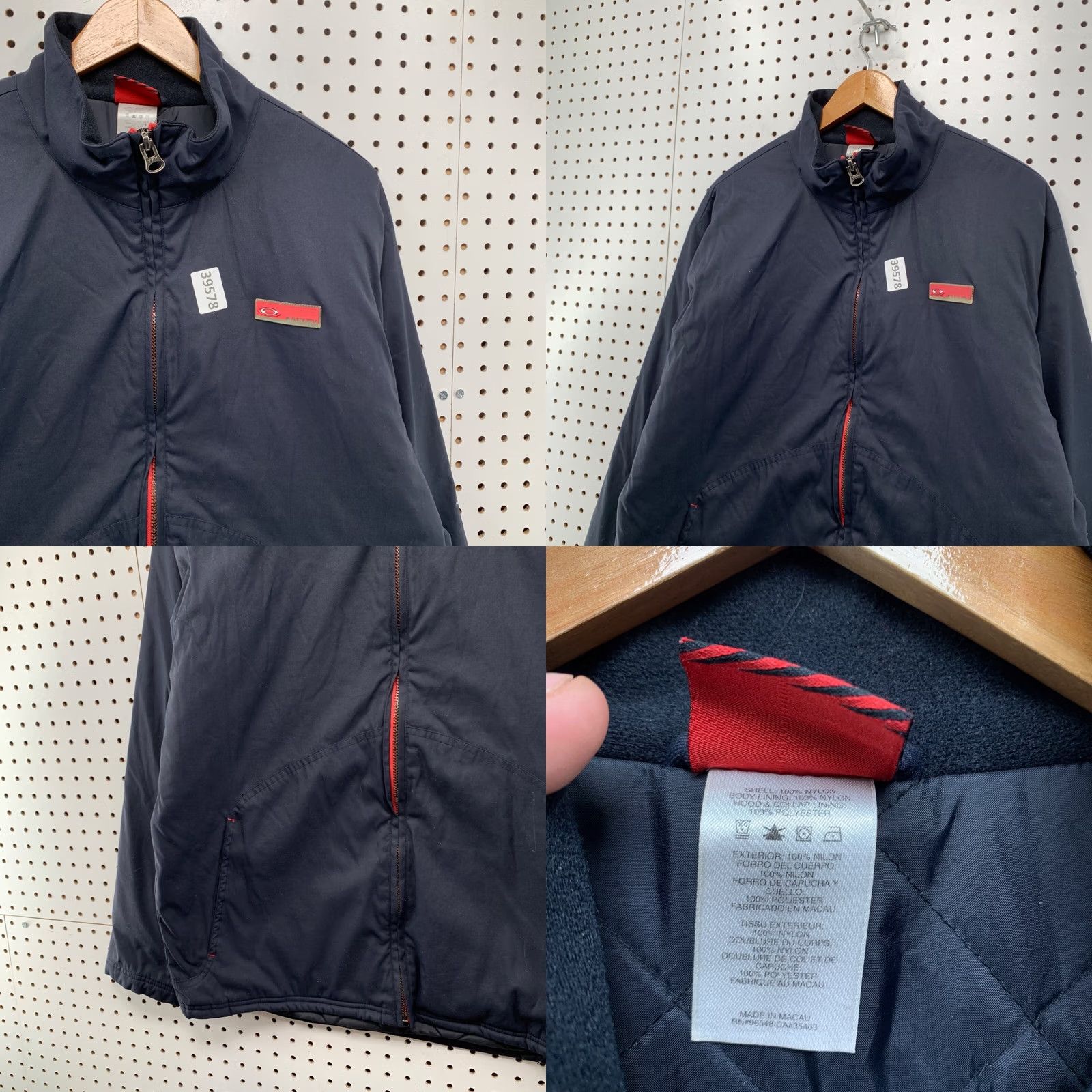 Oakley VINTAGE Oakley Jacket Mens Medium Black Red Nylon Winter Size US M / EU 48-50 / 2 - 8 Thumbnail