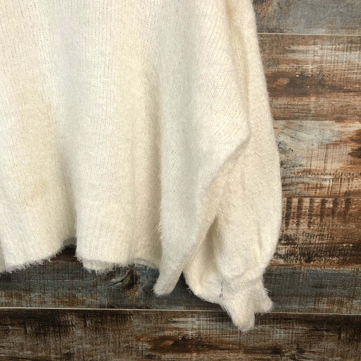 Homespun Knitwear DL GU White vintage mohair shaggy Knitwear #C346 Size XL / US 12-14 / IT 48-50 - 8 Thumbnail