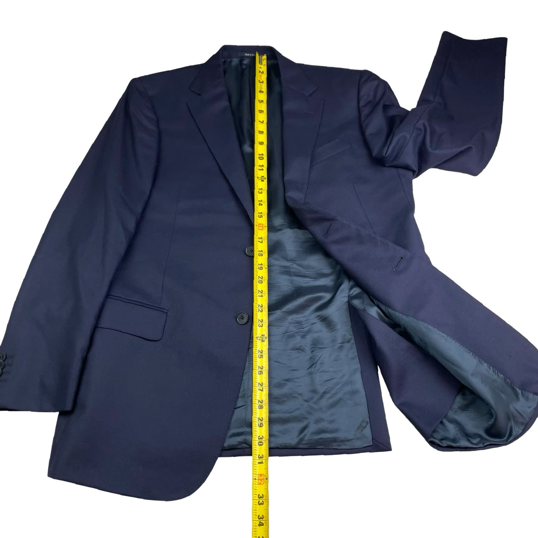 Ermenegildo Zegna VINTAGE? (No) Ermenegildo Zegna x Gritti Blazer Men 2-Button Navy Wool 42R US 52 EU Jacket Blazer Navy Blue Notch Lapel 100% Wool Size 42R - 7 Thumbnail