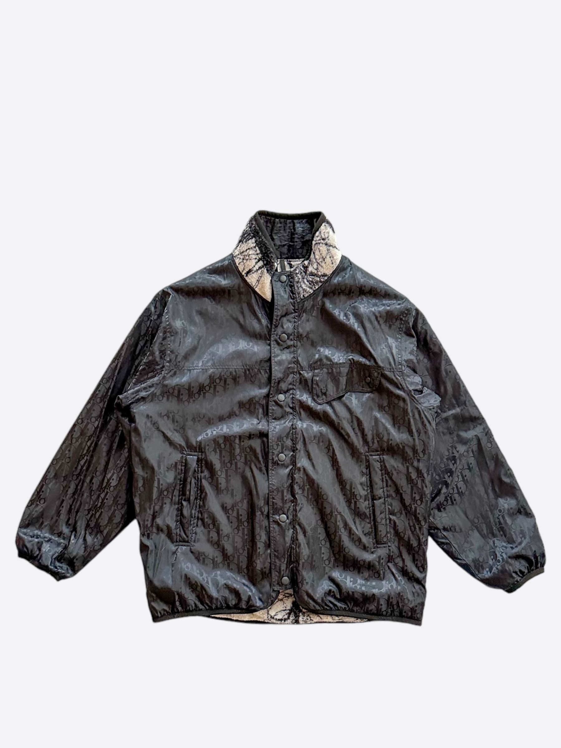 Dior Dior Black Oblique Reversible Fleece Jacket Size US XL / EU 56 / 4 - 1 Thumbnail
