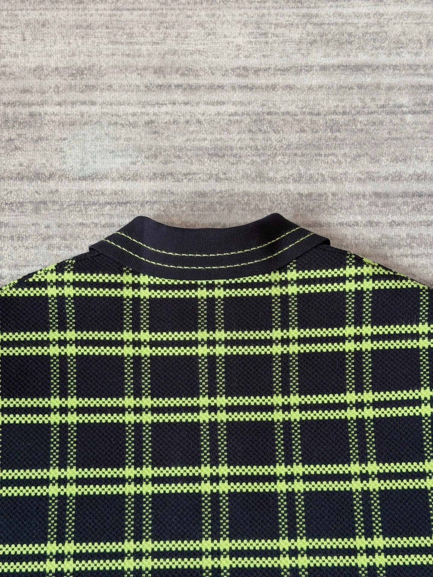 Namacheko Namacheko Plaid Knit Short Sleeve Polo Black Green Size XS / US 0-2 / IT 36-38 - 4 Thumbnail