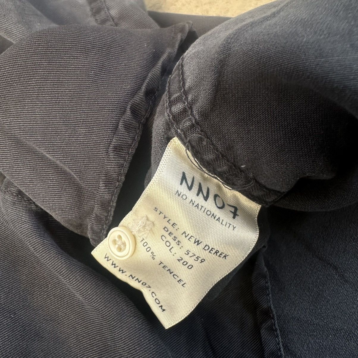 NN07 NN07 no nationality New Derek Shirt Dark Blue tencel Size US L / EU 52-54 / 3 - 8 Thumbnail