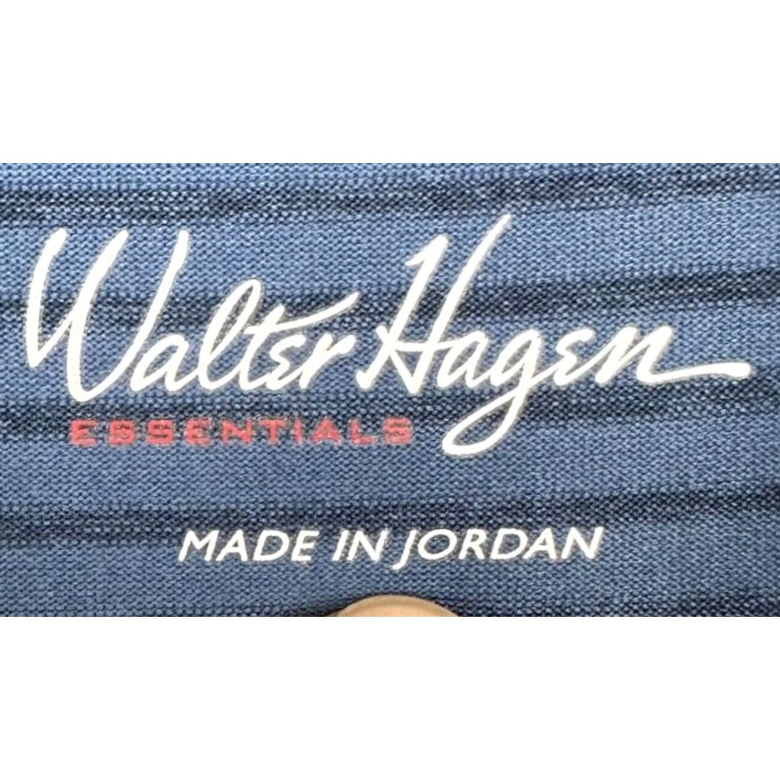 Vintage Walter Hagen Shirt Adult XL Blue Hairline Stripe Golf Polo Athletic Rugby Mens Size US XL / EU 56 / 4 - 4 Thumbnail