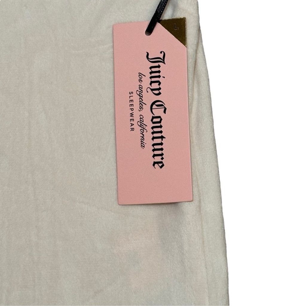 Juicy Couture Juicy Couture Velour T-Shirt with Iconic Diamante Logo SZ L Size L / US 10 / IT 46 - 2 Thumbnail