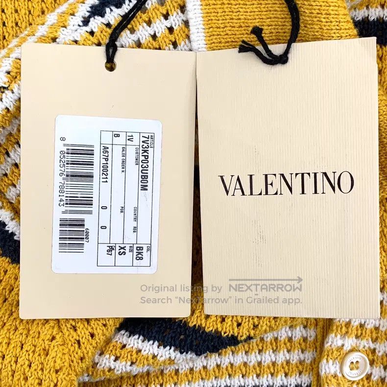 Valentino Valentino Single-breasted short-sleeved knitted polo shirt Size US XS / EU 42 / 0 - 8 Thumbnail