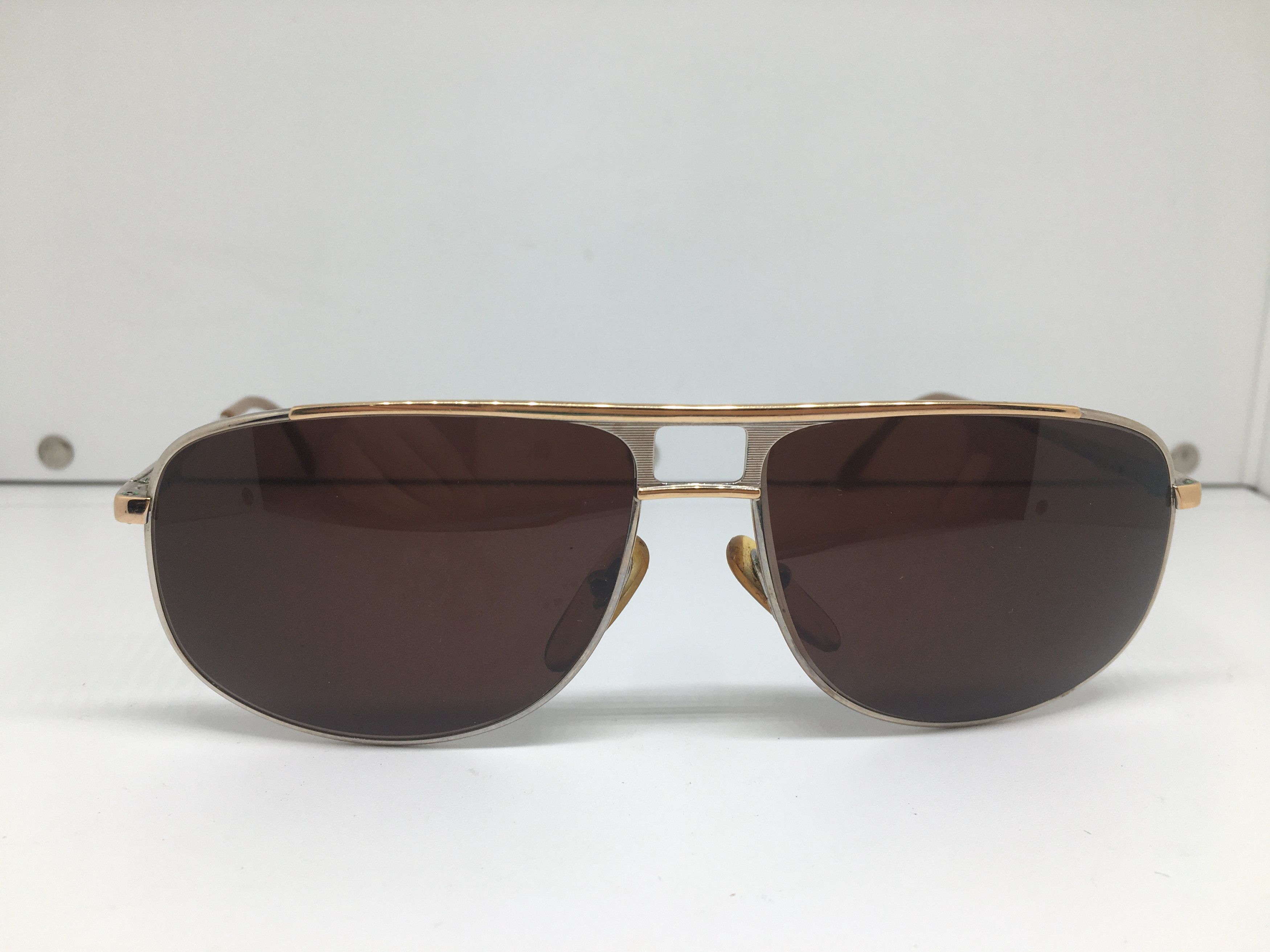 Lacoste Vintage Lacoste Gold Silver Aviator Sunglasses Frame Size ONE SIZE - 1 Thumbnail
