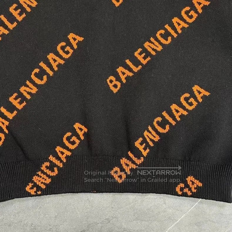 Balenciaga Balenciaga Black Logo Print Sweater. Size US XS / EU 42 / 0 - 5 Thumbnail
