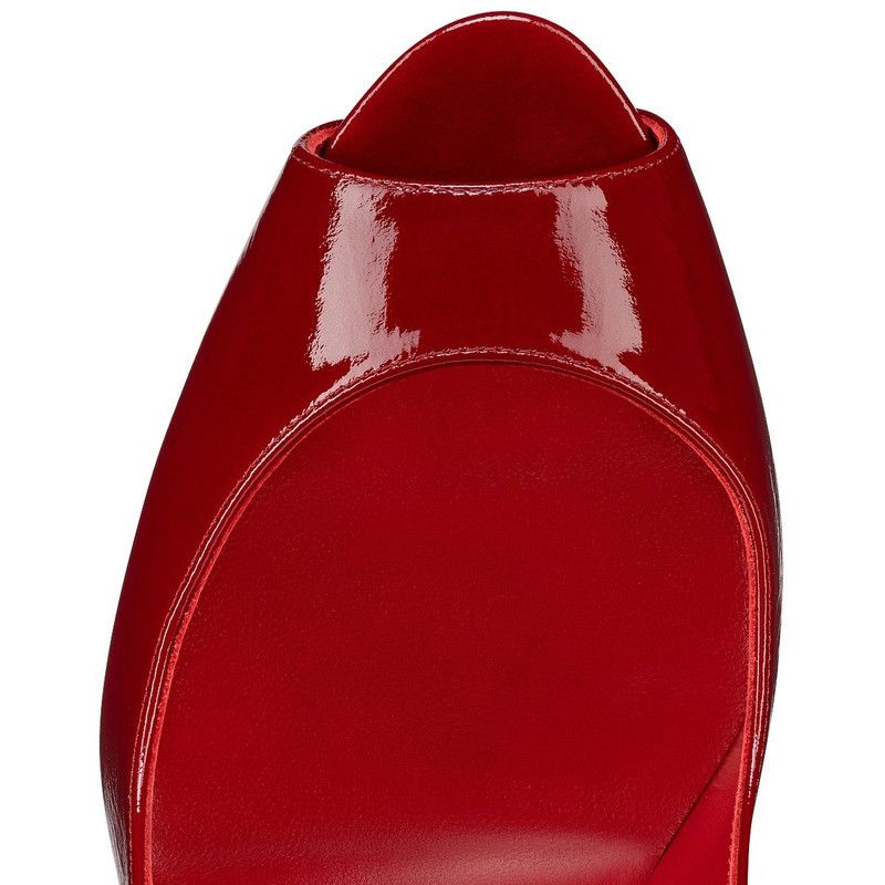 Christian Louboutin os11x0526 Fetish Peep150mm Patent Leather Pumps in Red Size US 7 / IT 37 - 4 Thumbnail