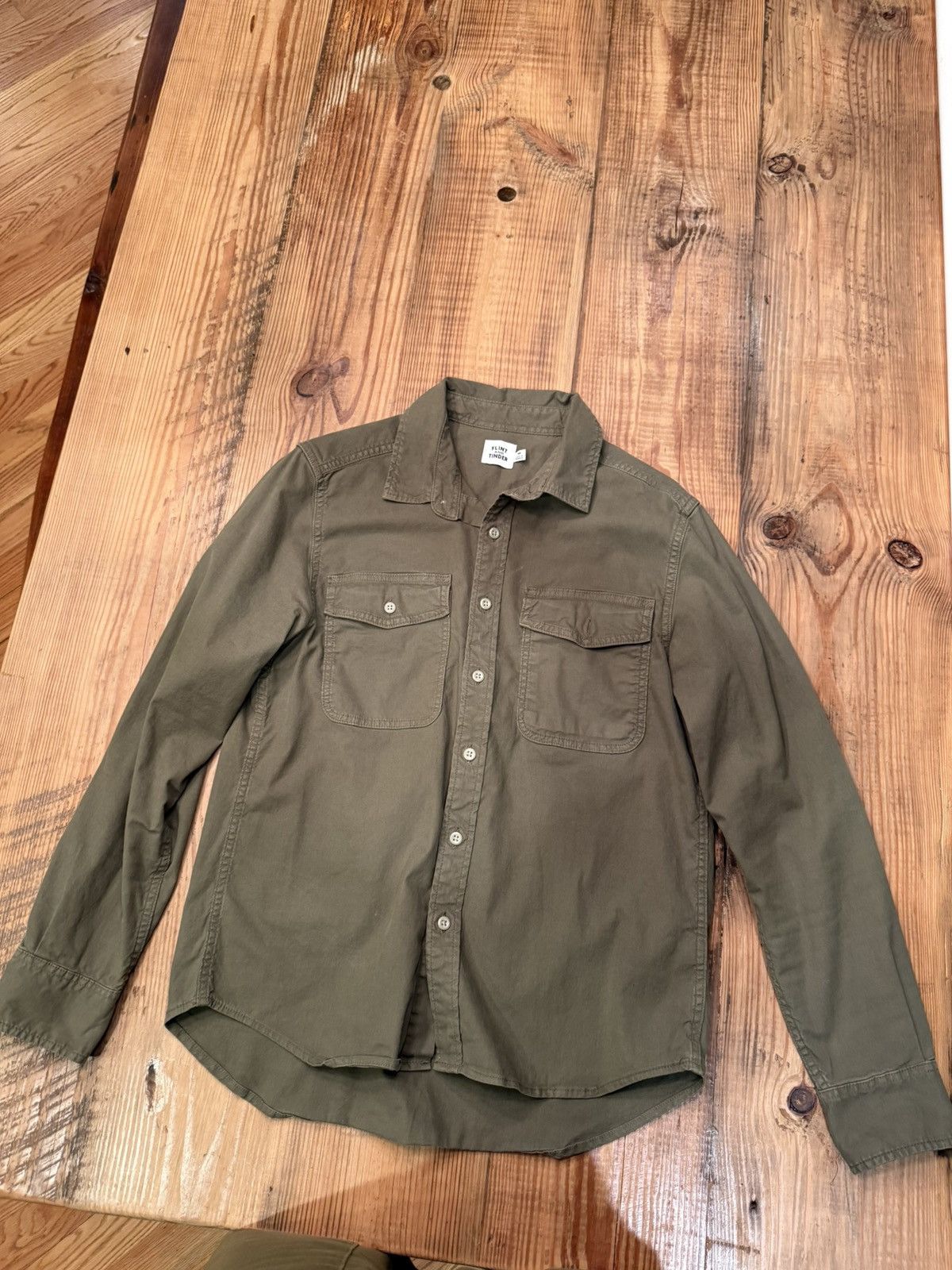 Flint And Tinder Flint and Tinder Olive army long sleeve - M Size US M / EU 48-50 / 2 - 1 Thumbnail
