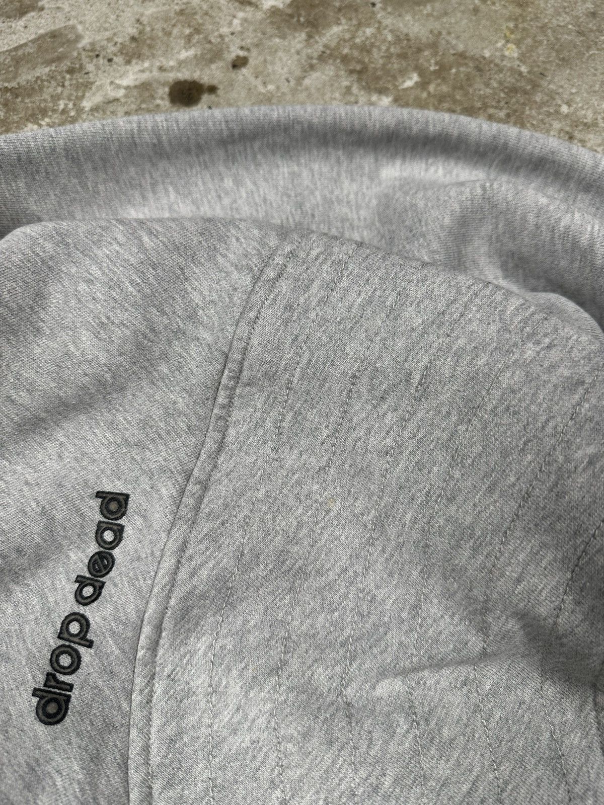 Drop Dead × Drop Dead Clothing Vintage Y2K Drop Dead Grey Full Zip Heavyweight Hoodie Size US L / EU 52-54 / 3 - 9 Thumbnail