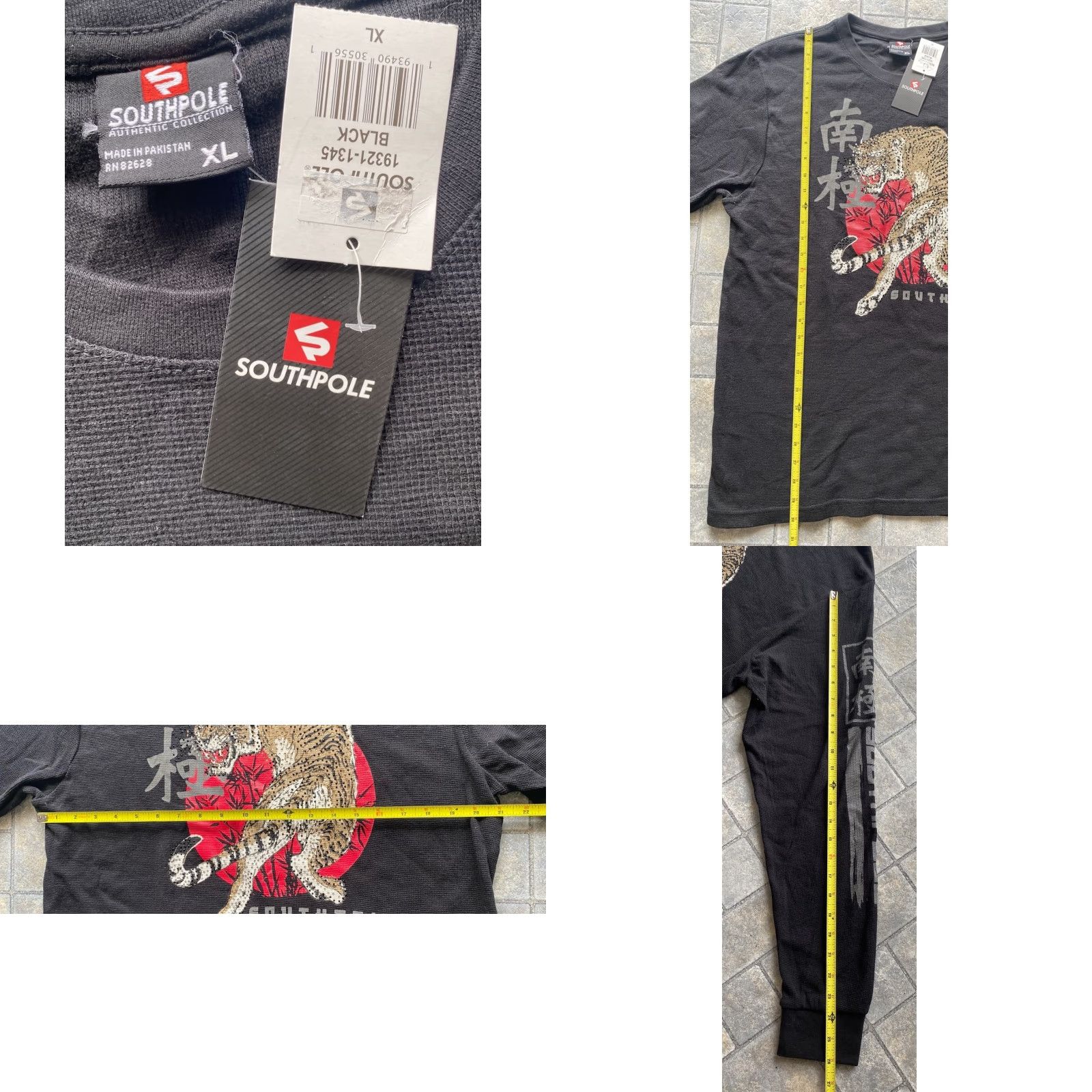 Southpole VINTAGE Southpole Shirt Men XL Black Tiger Graphic Y2K NWT Thermal Long Sleeve Size US XL / EU 56 / 4 - 8 Thumbnail