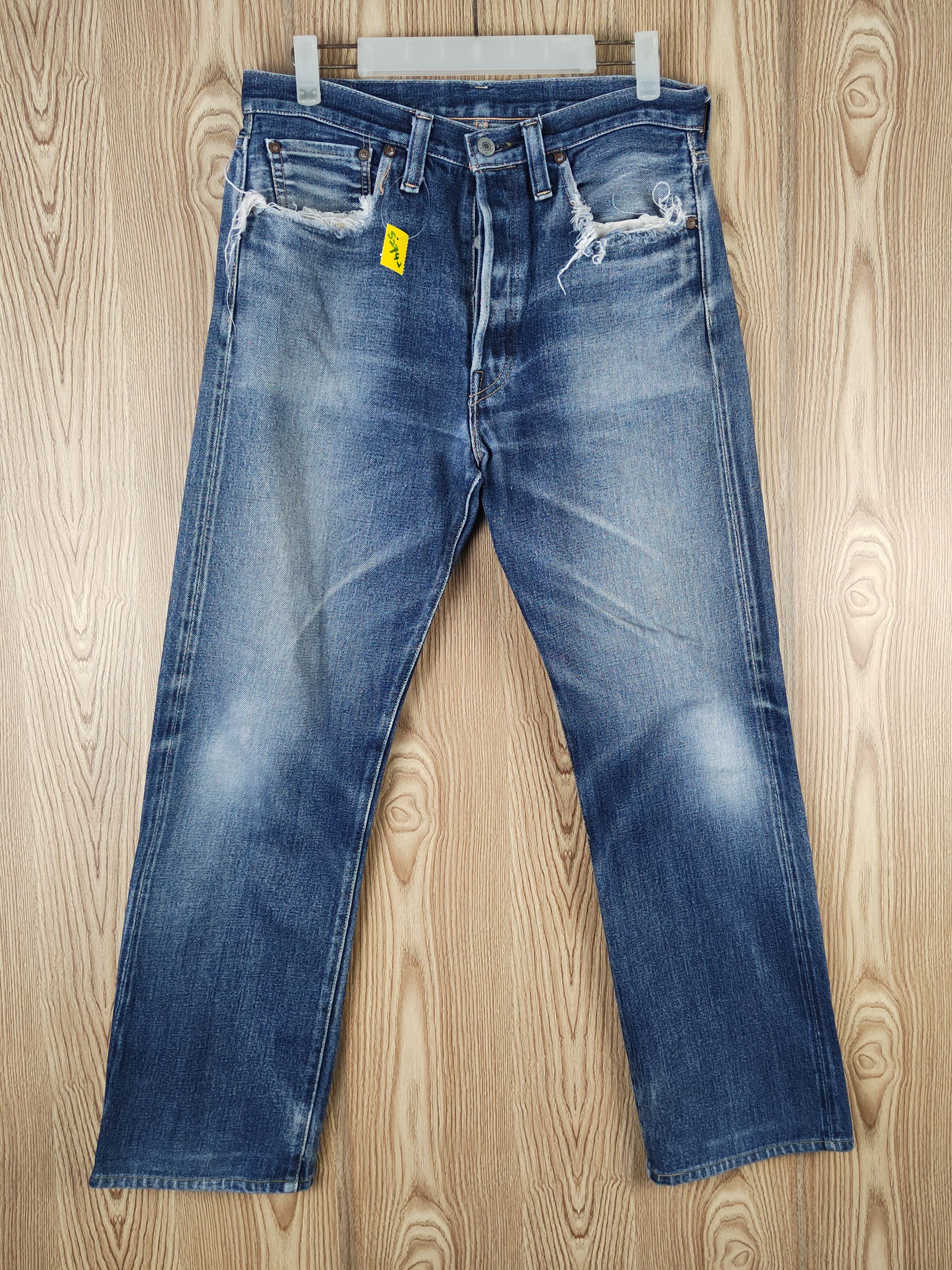 Levi's Levi's big E vintage Blue Distressed Ripped Jeans #S2742 Size US 32 / EU 48 - 1 Thumbnail