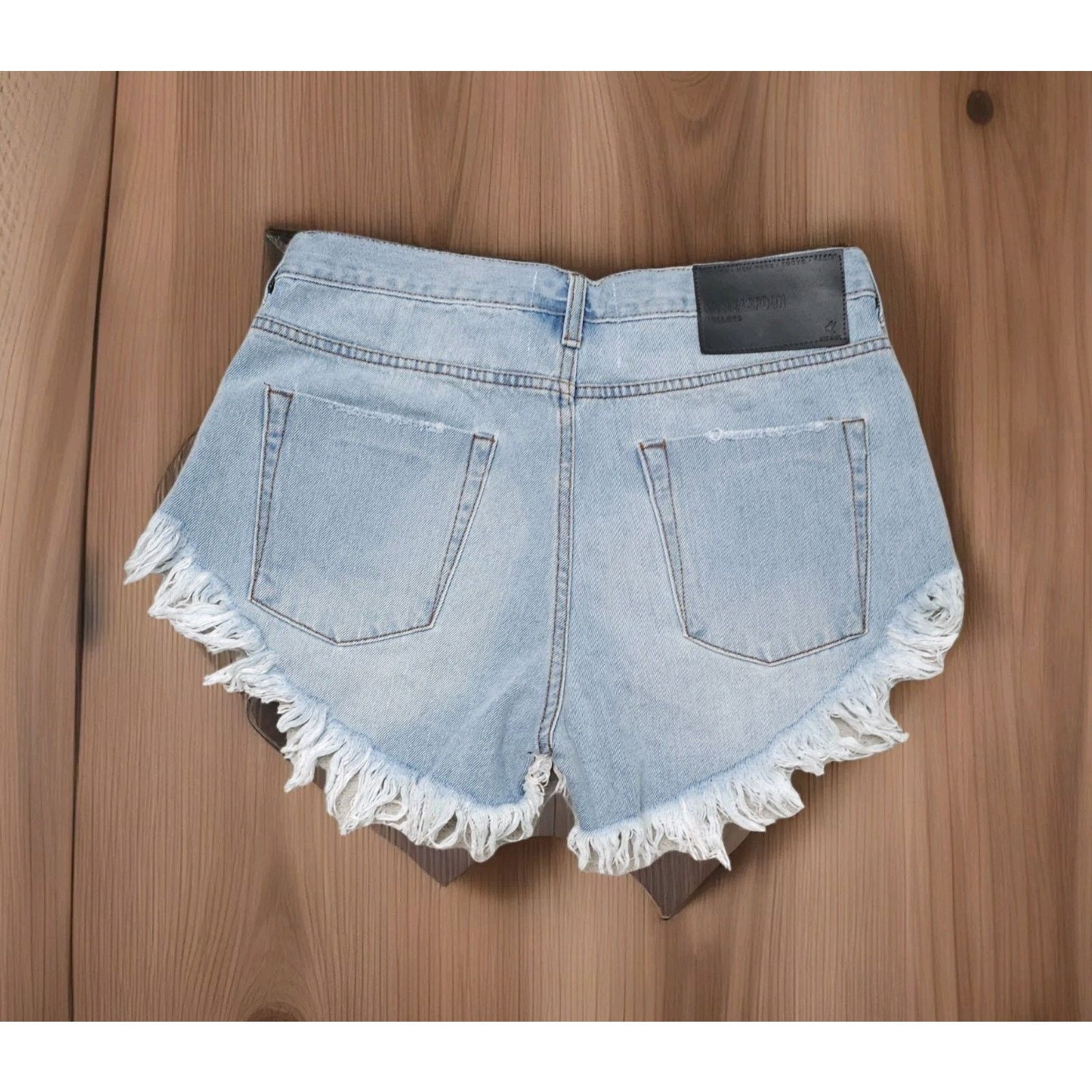 One Teaspoon One Teaspoon Women's Rollers Blue Future Denim Jean Shorts Size 27" / US 4 / IT 40 - 3 Thumbnail