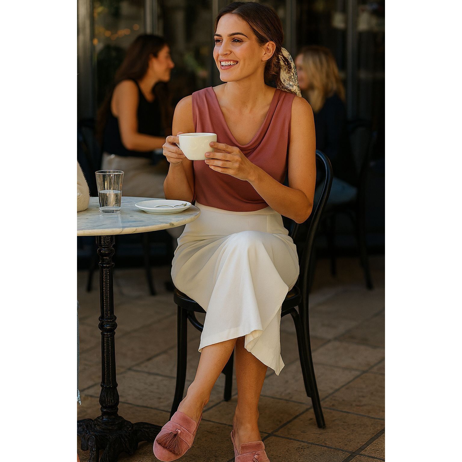 Birdies Women's Velvet Tassel Sandals in Dusty Rose 9 Quiet