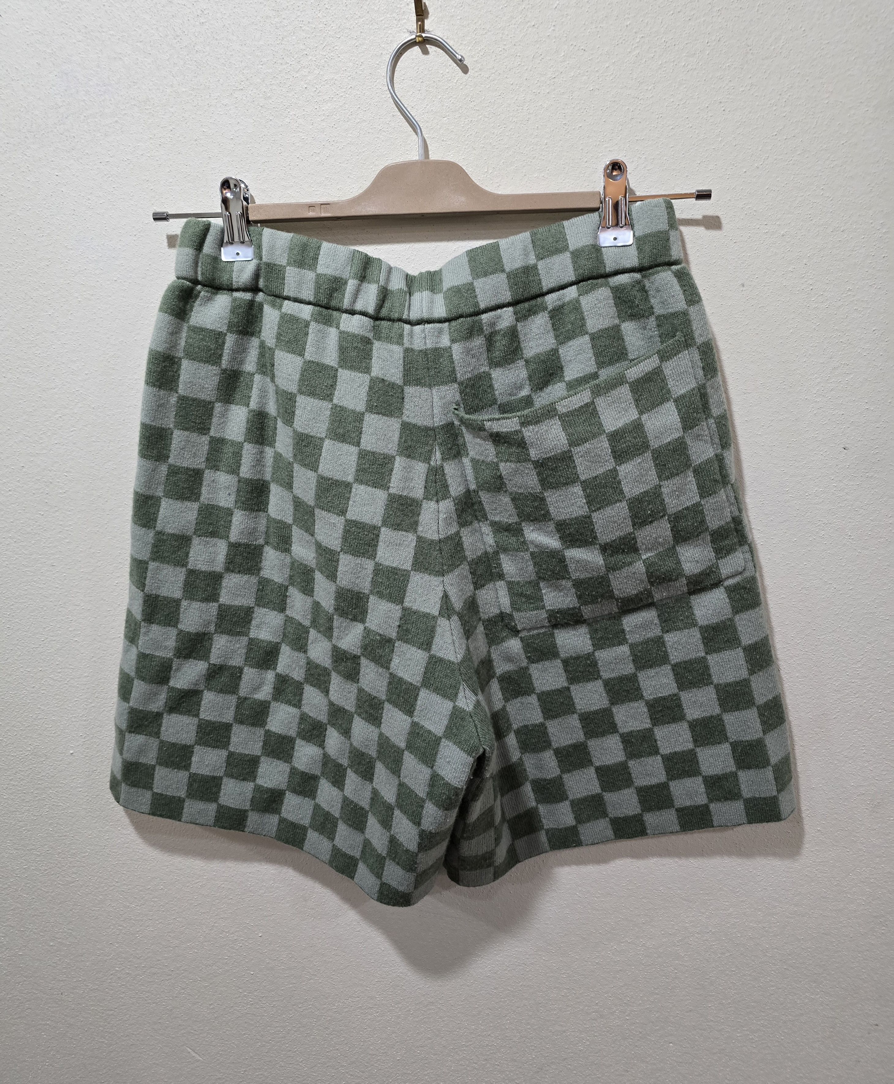 Bode Bode Checkerboard-Knit Wool Shorts Size US 32 / EU 48 - 2 Thumbnail