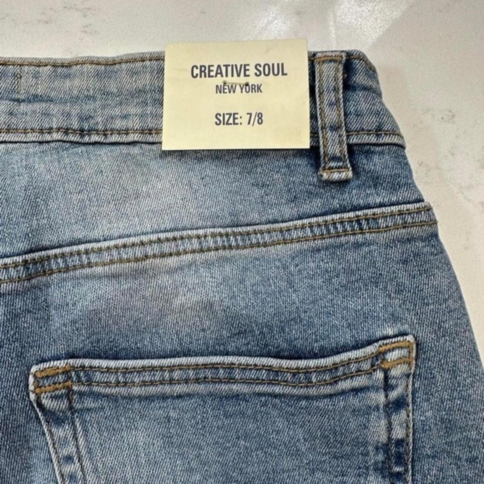 Other NWT Creative Soul Jeans Womens 7/8 28x22 Blue Light Wash Size 28" / US 6 / IT 42 - 3 Thumbnail
