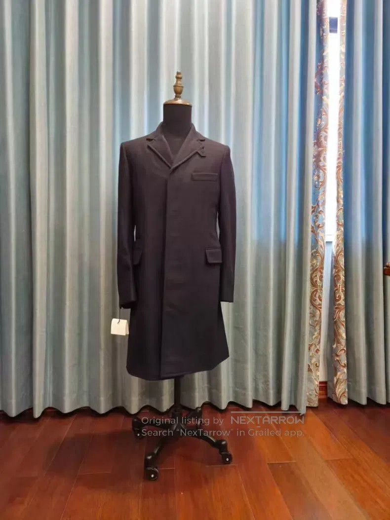 Hermes Hermes Navy blue wool cashmere mixed wool blend coat suit Size US S / EU 44-46 / 1 - 6 Thumbnail