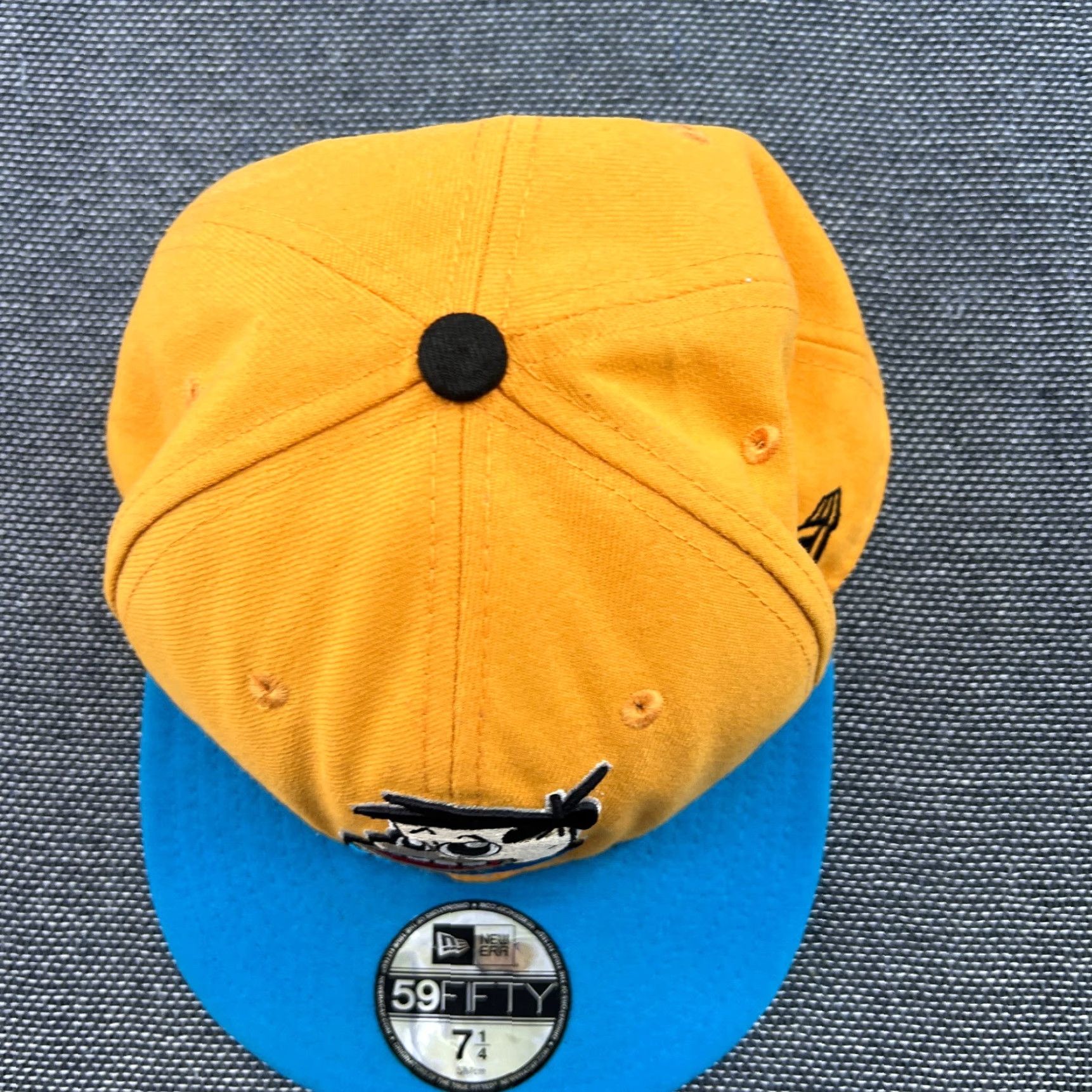 New Era New Era 59Fifty Cap Hat Fitted 7 1/4 Orange Blue Fred Flintstone Hannah Barbera Unisex Adults Baseball Cap Multicolor Adjustable Shirt? Size ONE SIZE - 3 Thumbnail